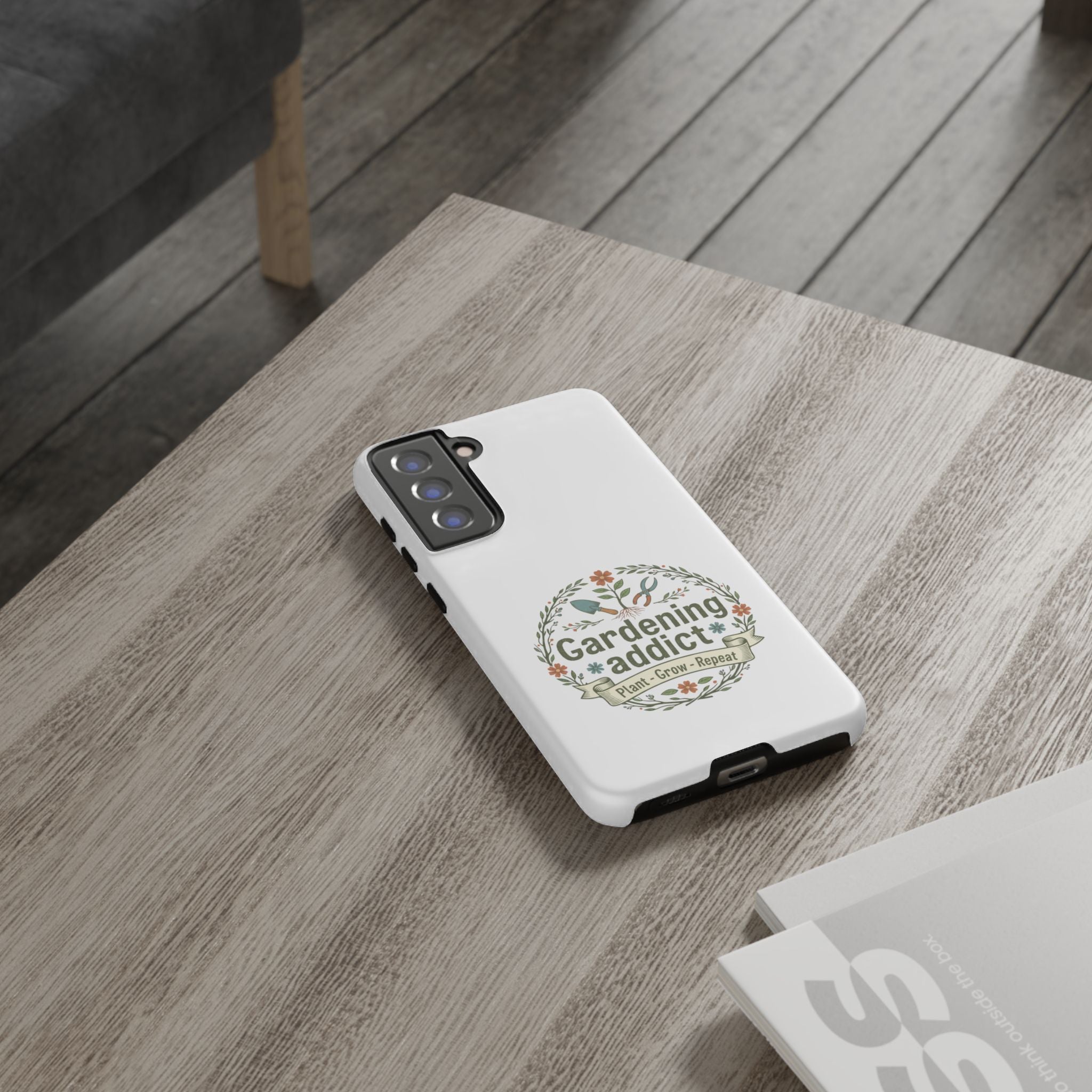 Phone Case — Gardening Addict "Plant • Grow • Repeat" Floral Garden Phone Cover