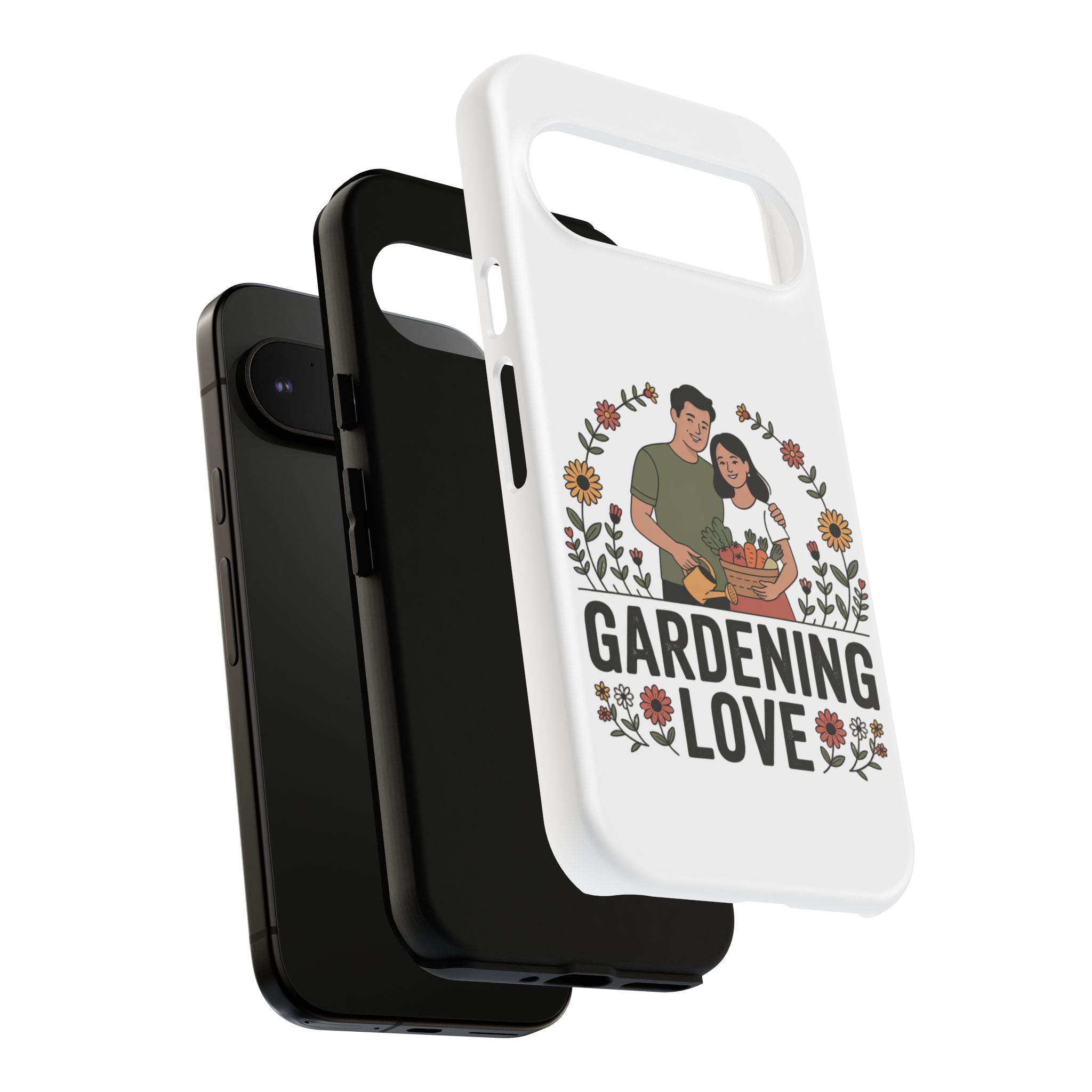 Gardening Love Phone Case — Floral Couple Protective Phone Cover