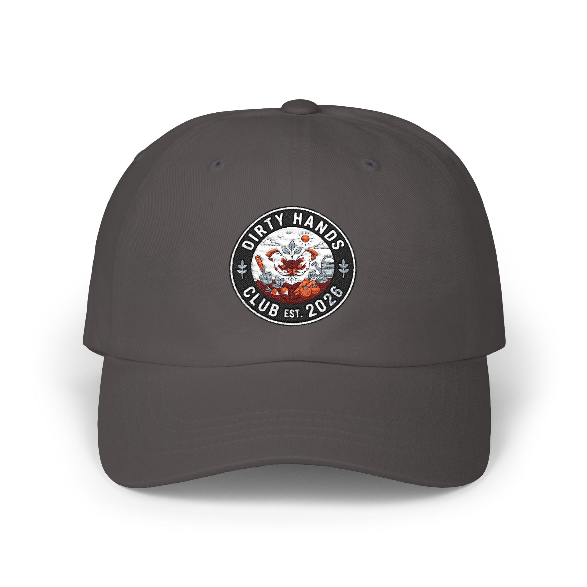 Dirty Hands Club Dad Cap — Vintage Logo Embroidered Hat