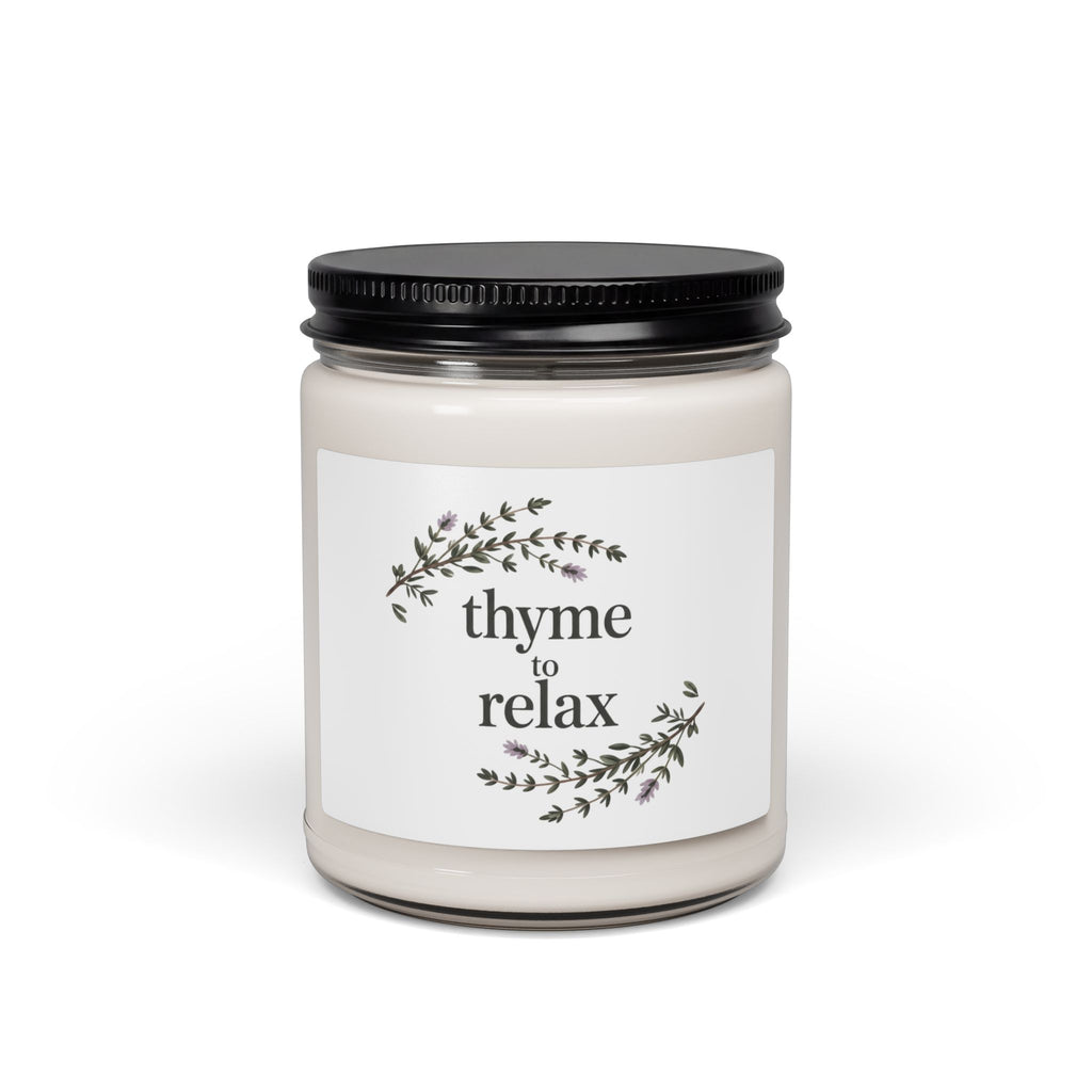 Thyme to Relax Soy Candle — 9oz Scented Aromatherapy Candle