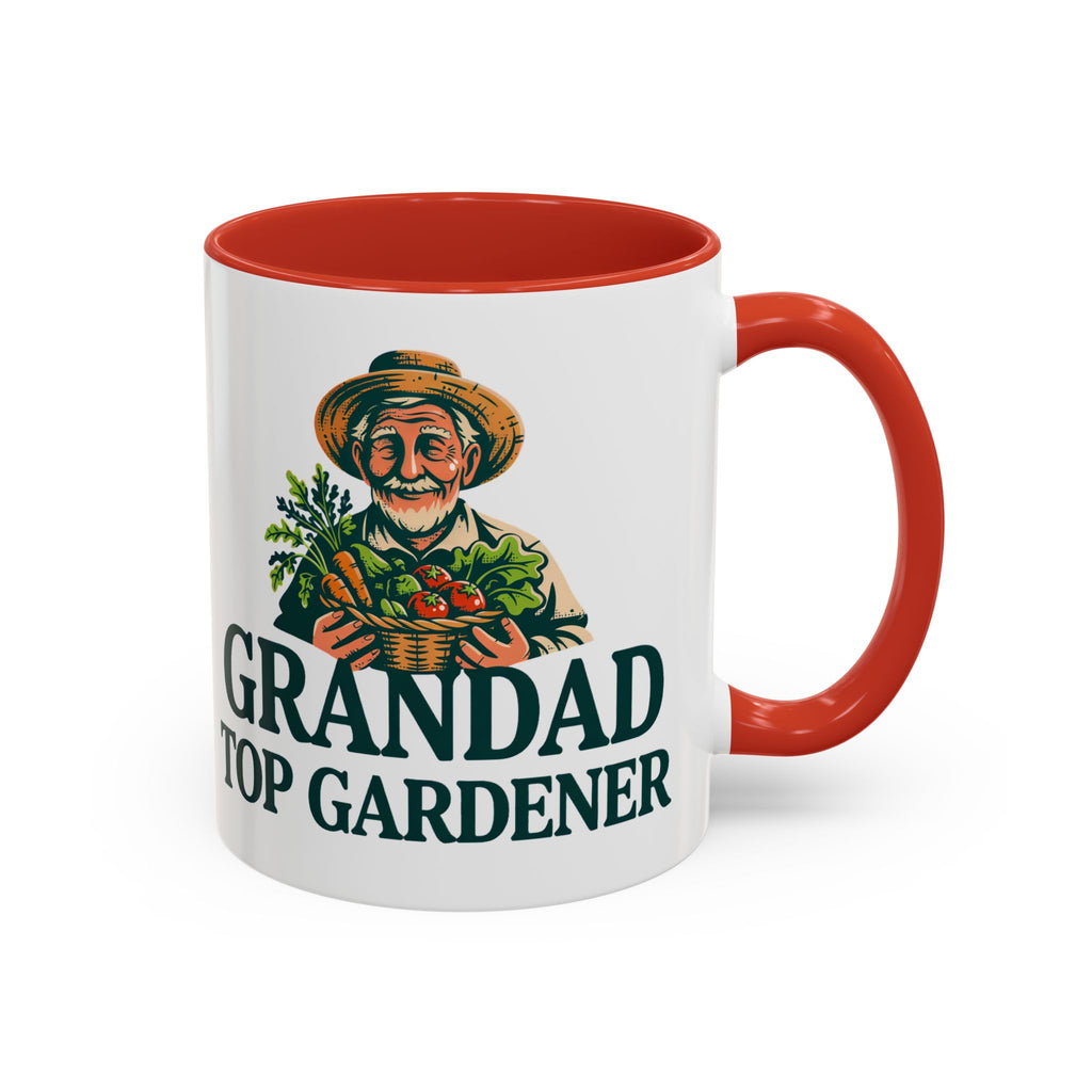 Grandad Top Gardener Accent Coffee Mug — 11/15oz Gift for Gardeners