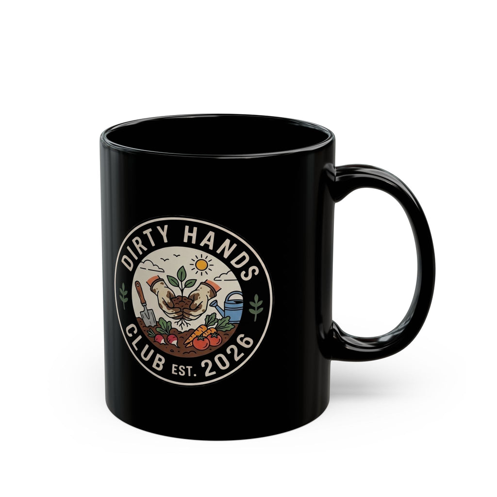 Dirty Hands Club 2026 Black Ceramic Mug (11oz & 15oz)