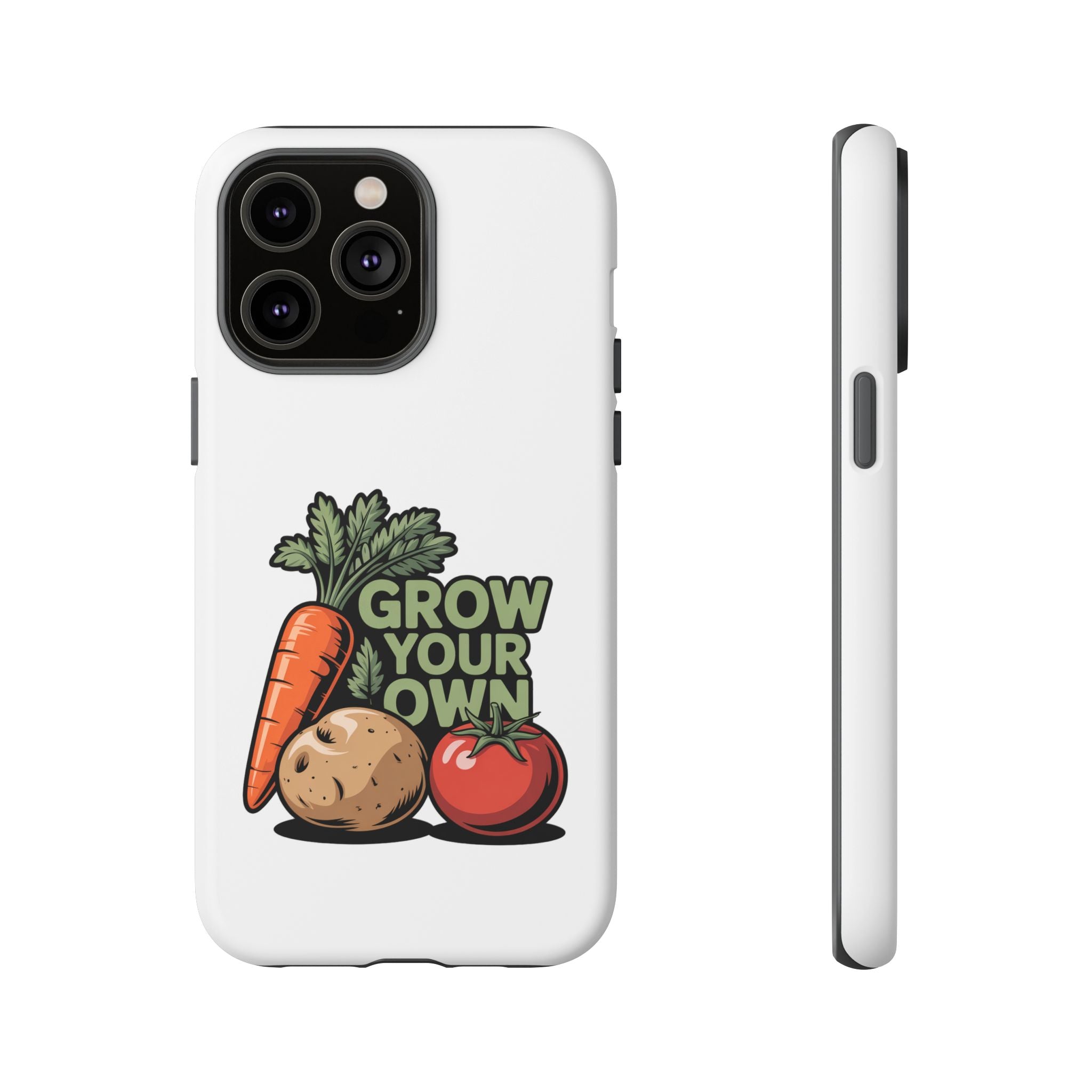 Grow Your Own Vegetables Phone Case — Gardening Carrot Potato Tomato Design