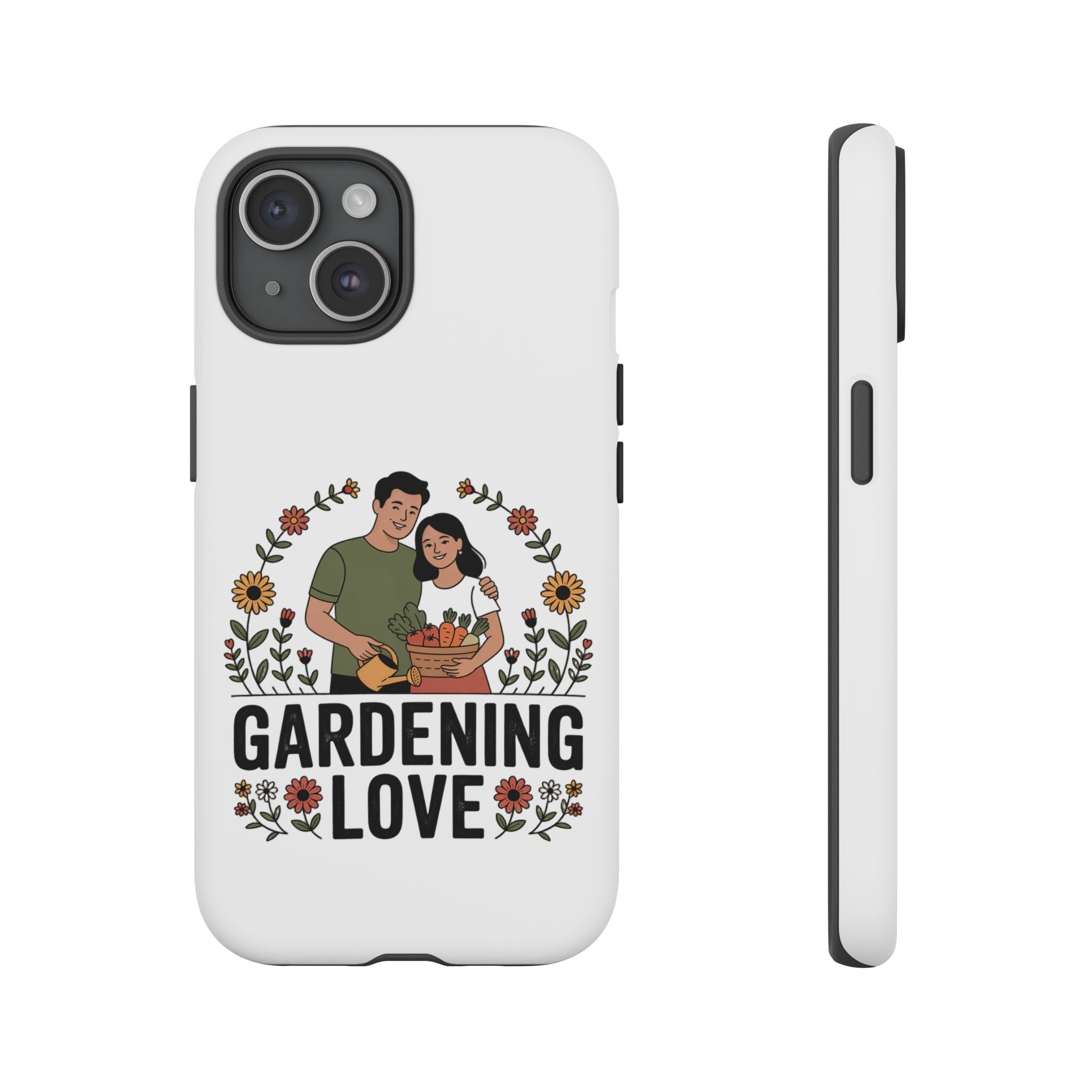 Gardening Love Phone Case — Floral Couple Protective Phone Cover