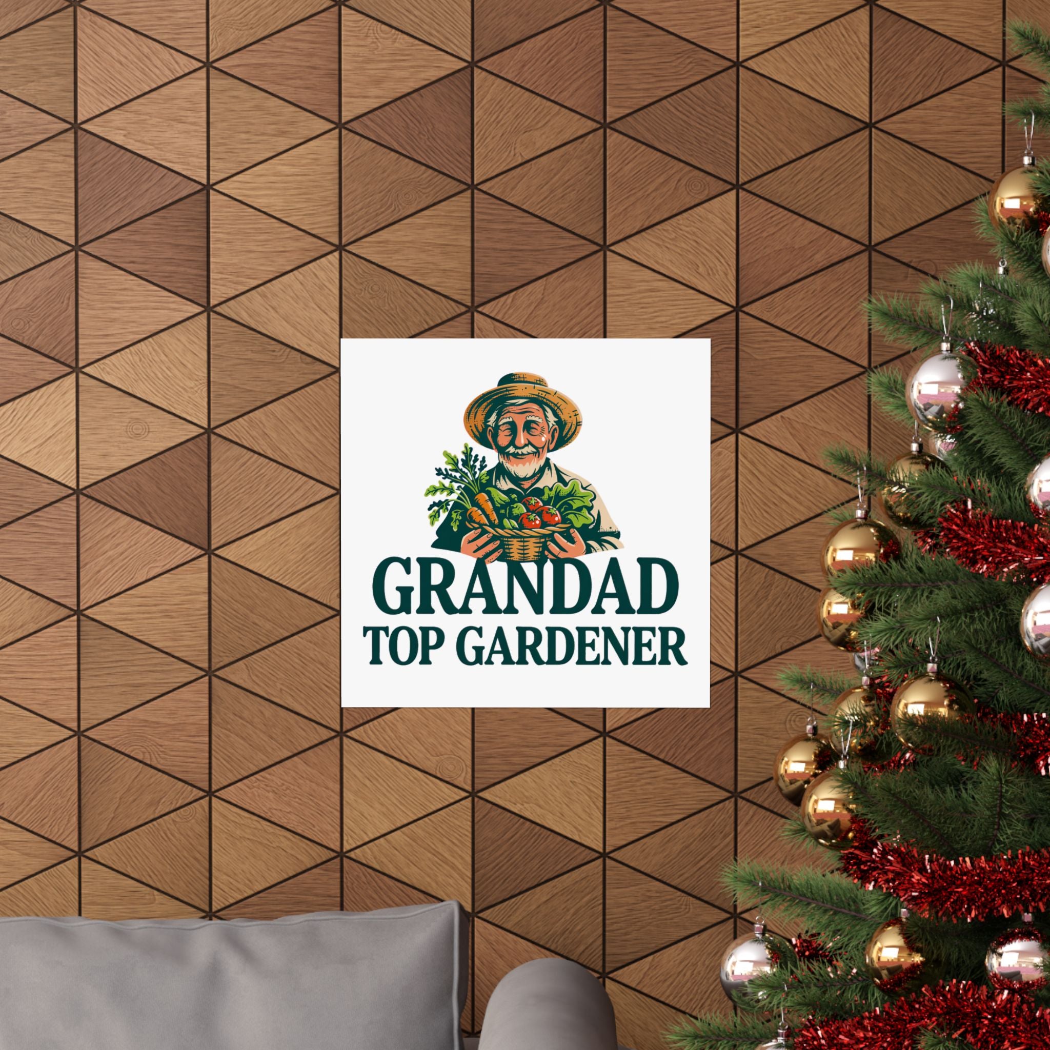 Grandad Top Gardener Poster — Matte Vertical Wall Art for Garden-Loving Grandpa