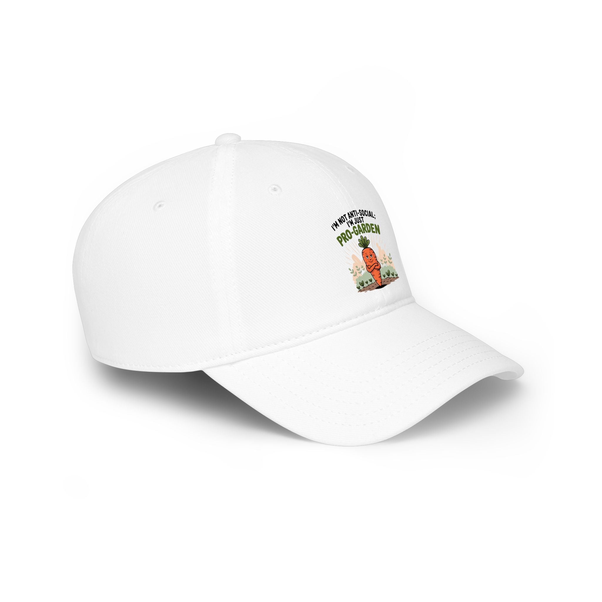 Low Profile Baseball Cap – “I’m Not Anti-Social, I’m Just Plant Obsessed” Cute Cactus Graphic Hat
