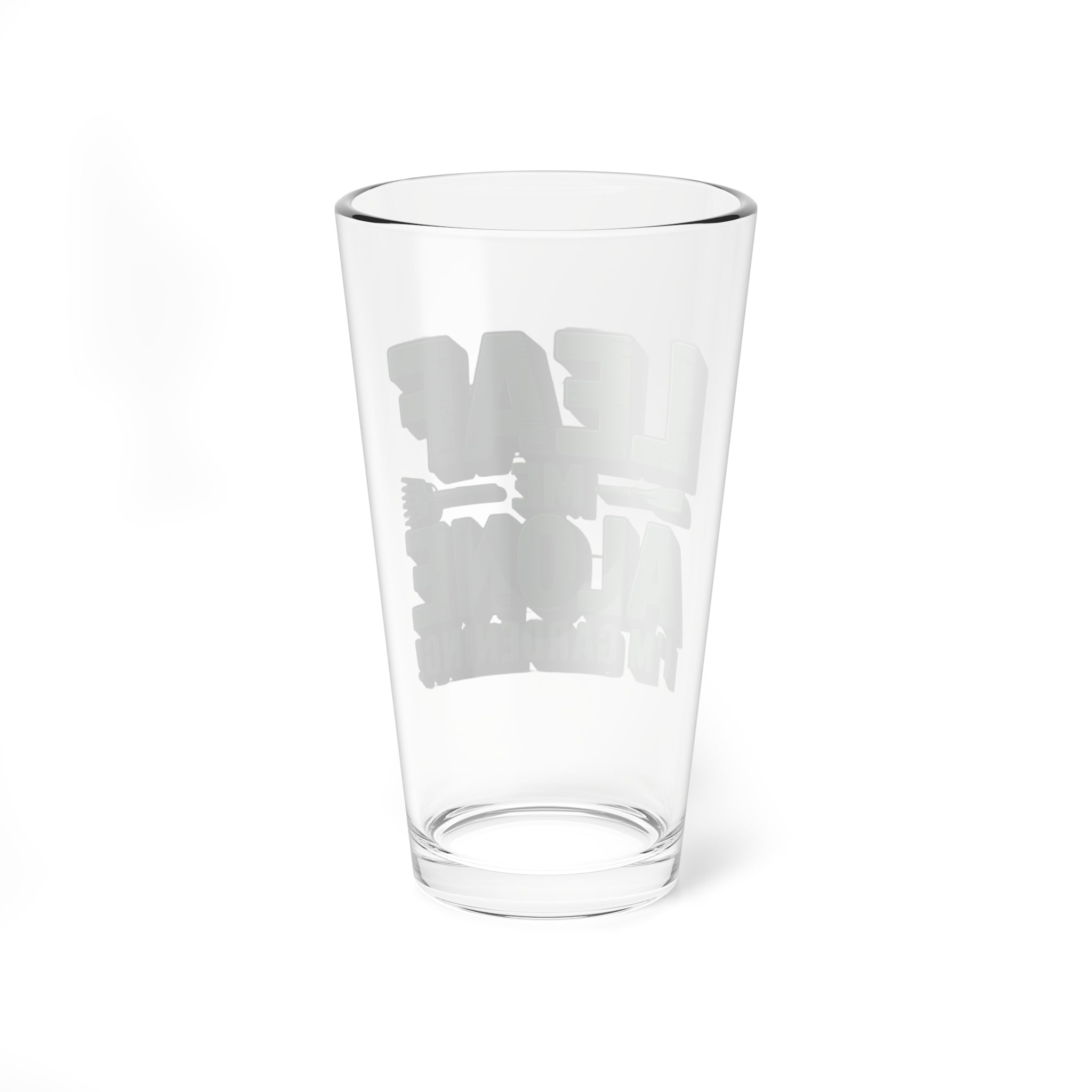 Mixing Glass — “Leaf Me Alone I’m Gardening” 16oz Pint Glass