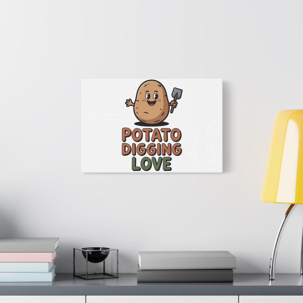 Potato Digging Love Canvas Print