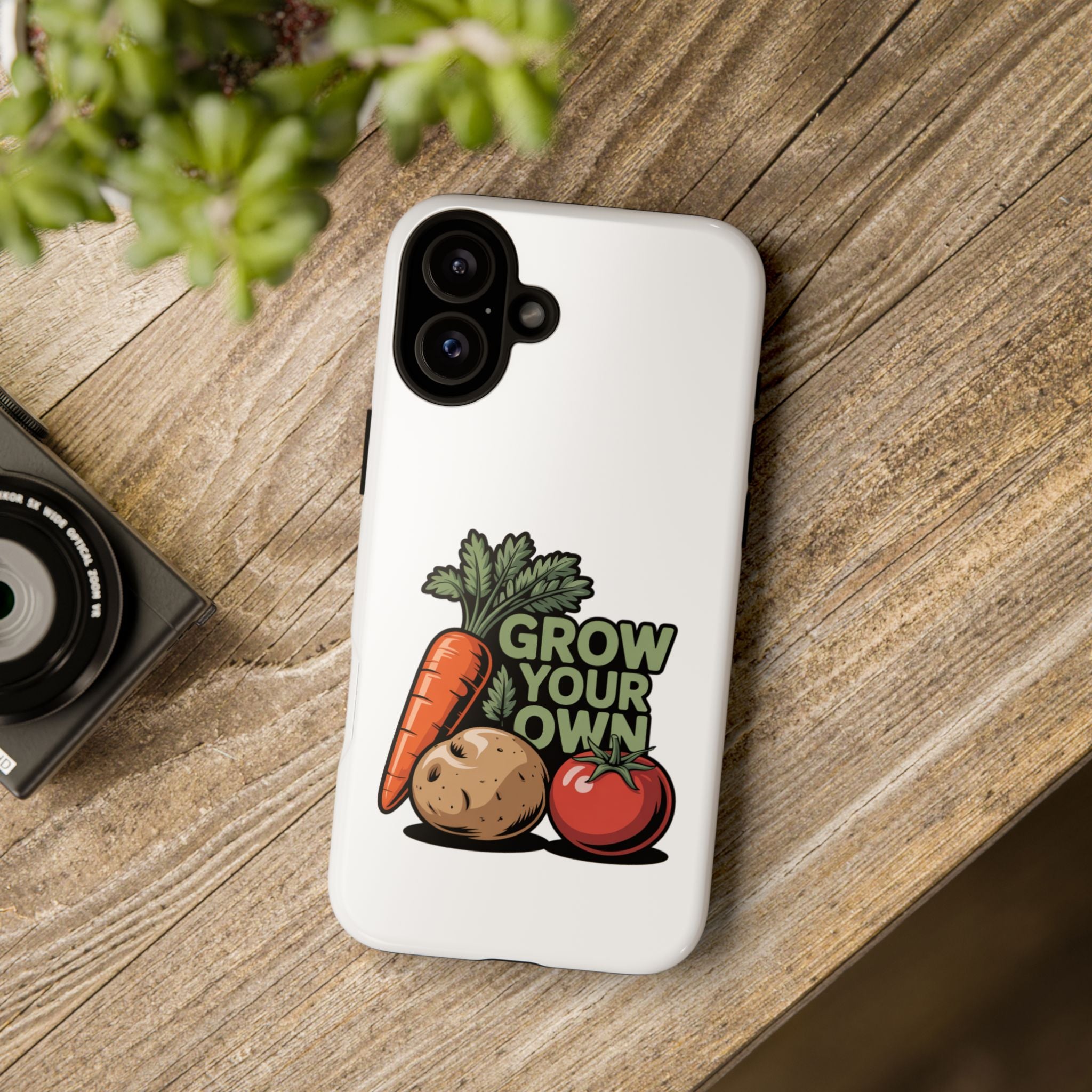 Grow Your Own Vegetables Phone Case — Gardening Carrot Potato Tomato Design