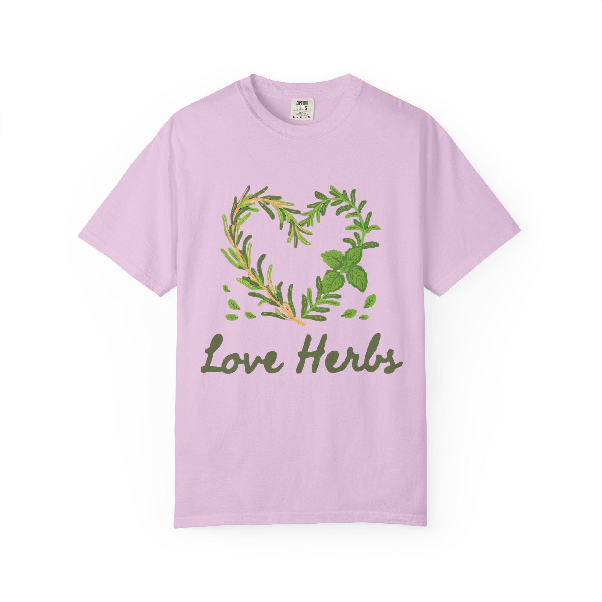 Herb Heart T-Shirt — "Love Herbs" Botanical Garden Tee for Plant Lovers