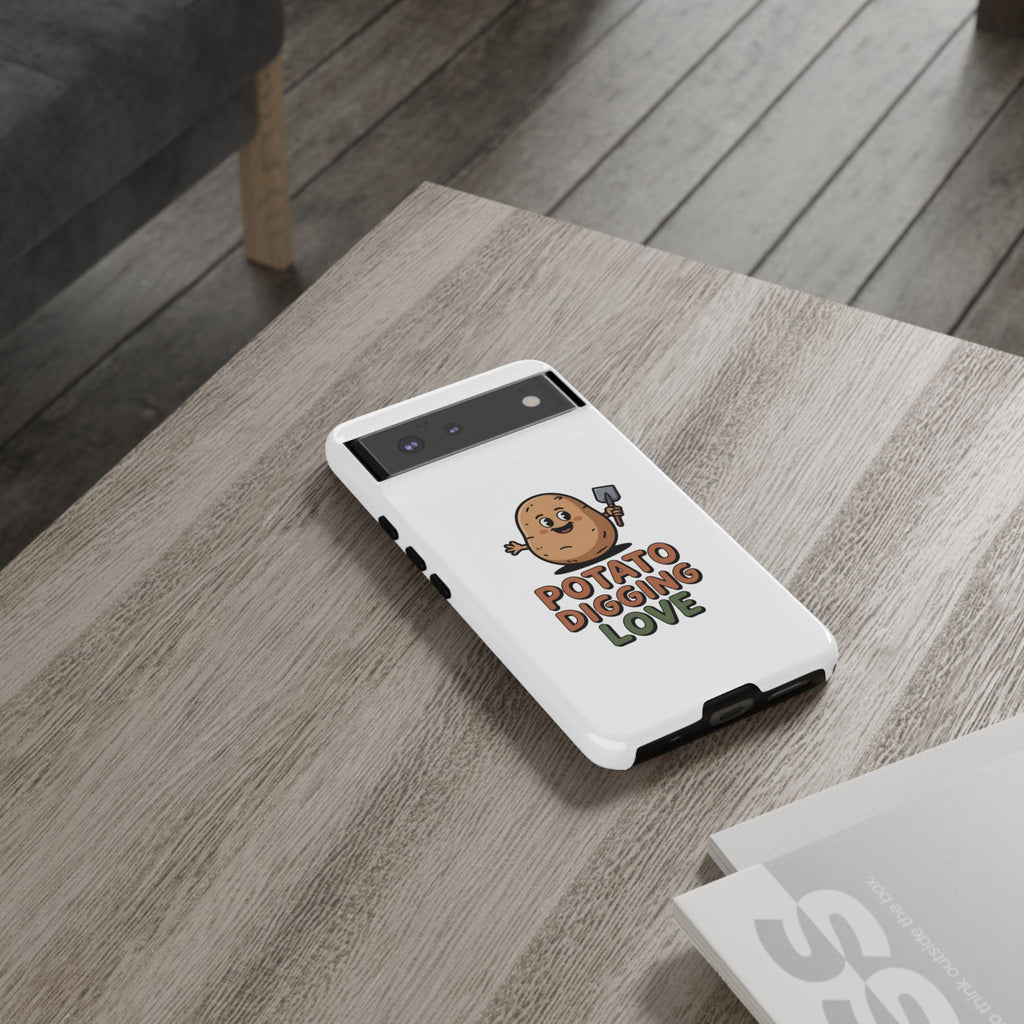 Phone Case — "Potato Digging Love" Cute Gardening Cartoon Protective Cover