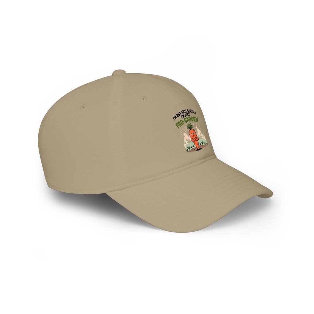 Low Profile Baseball Cap – “I’m Not Anti-Social, I’m Just Plant Obsessed” Cute Cactus Graphic Hat