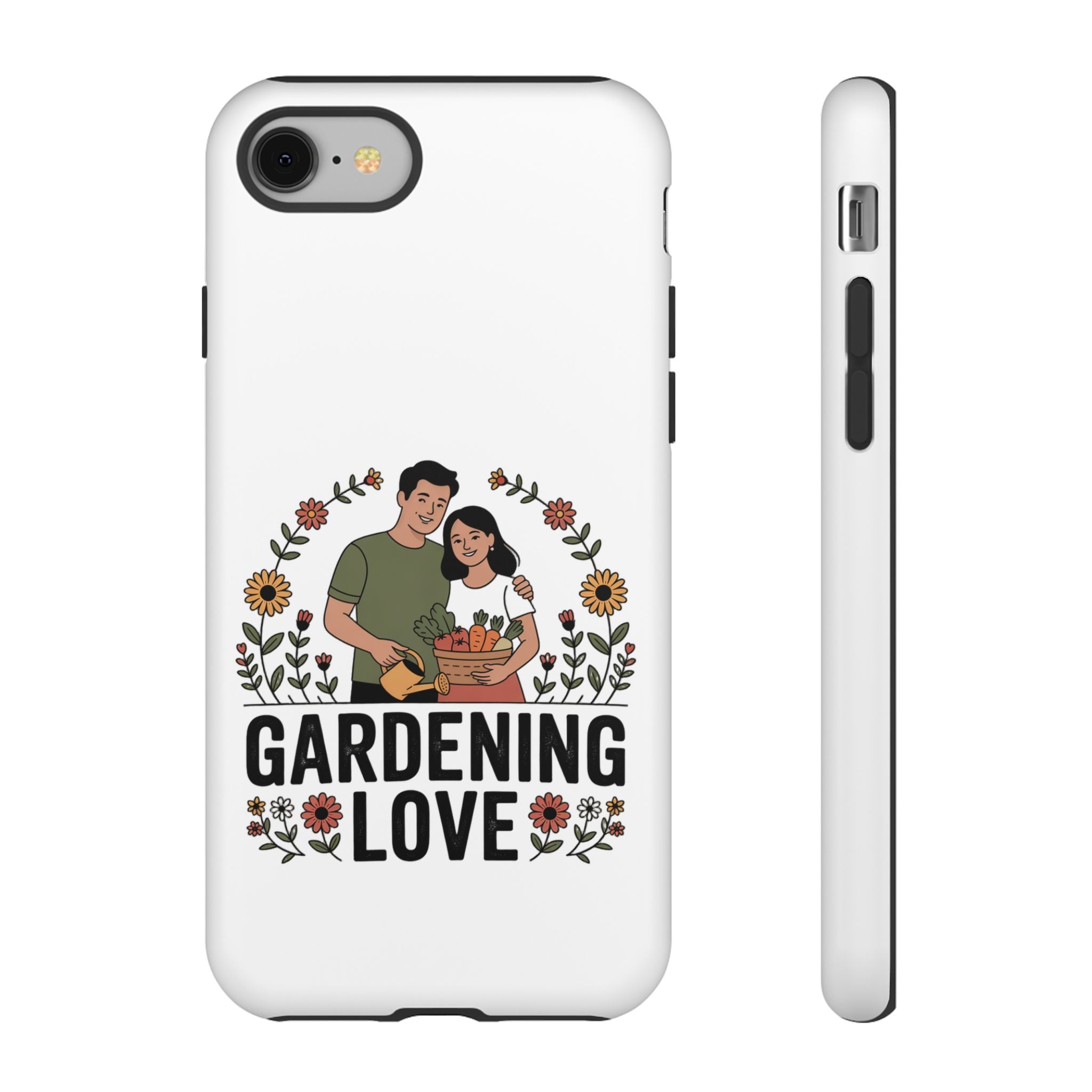 Gardening Love Phone Case — Floral Couple Protective Phone Cover