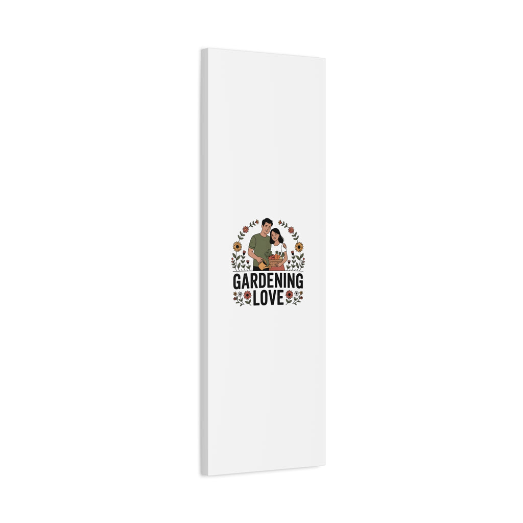 Gardening Love Canvas Print — Couple Gardening Wall Art
