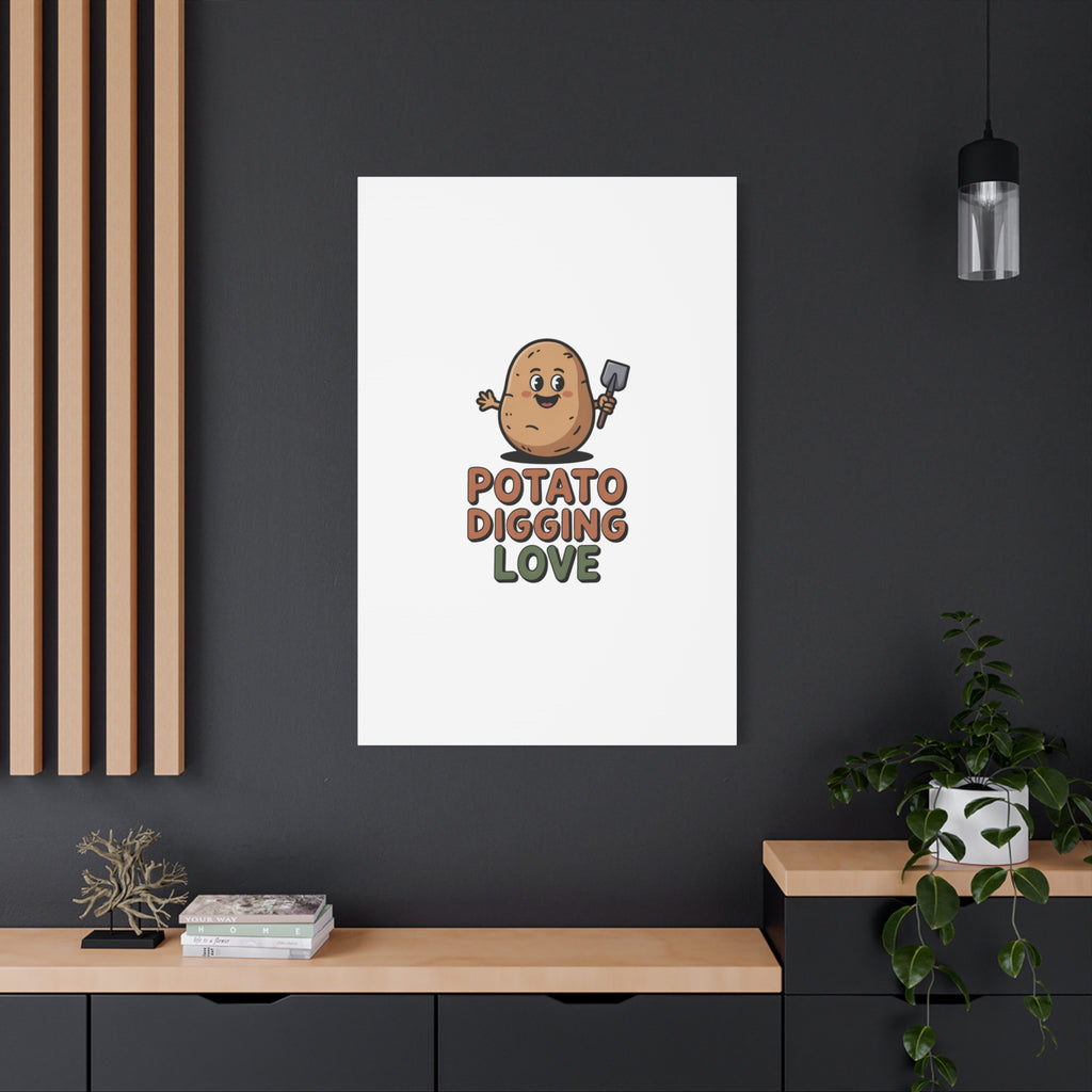 Potato Digging Love Canvas Print