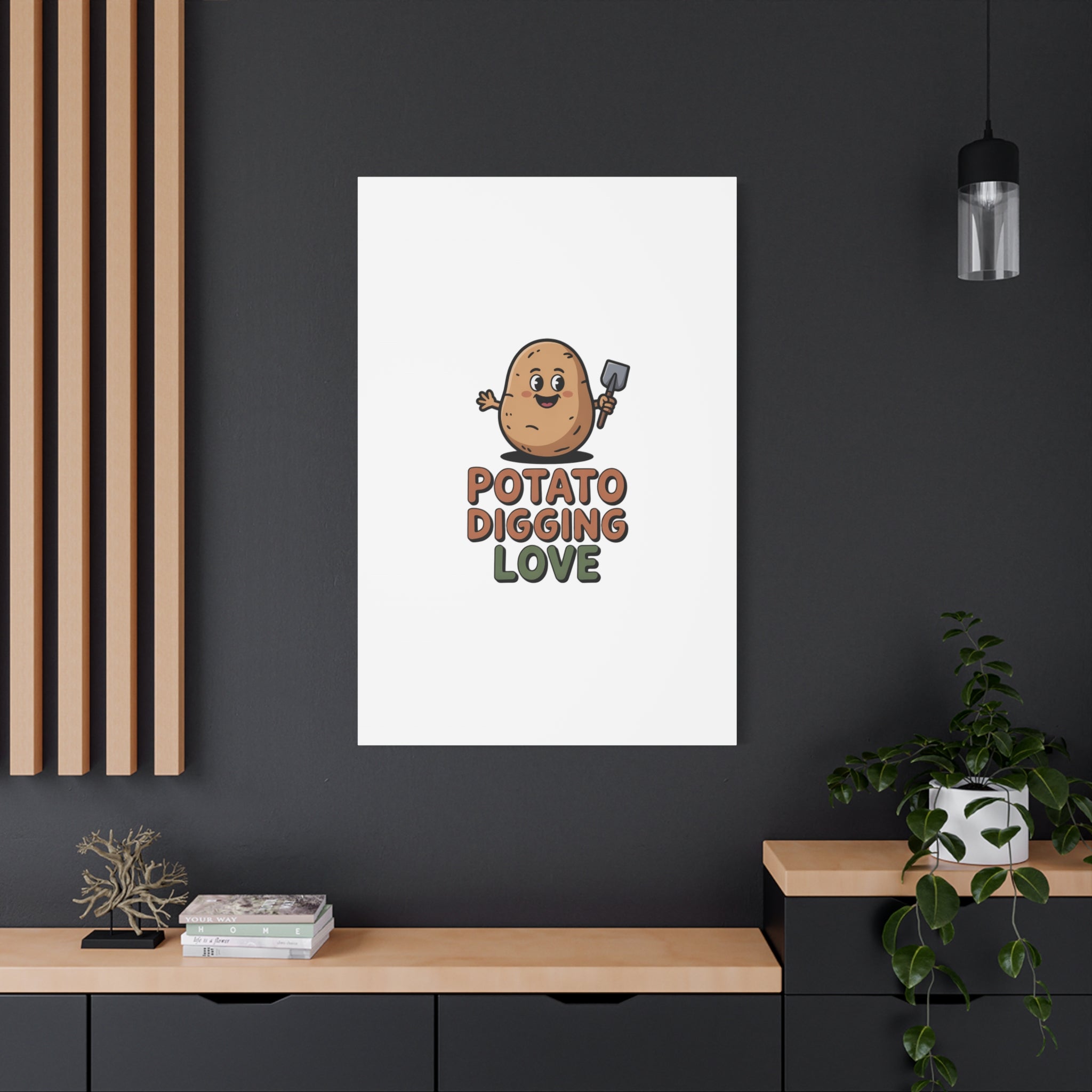 Potato Digging Love Canvas Print