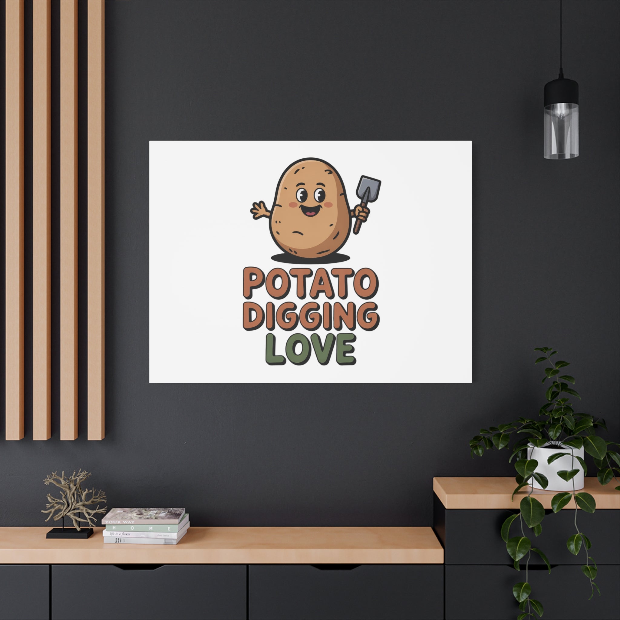 Potato Digging Love Canvas Print