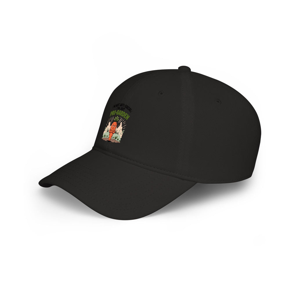 Low Profile Baseball Cap – “I’m Not Anti-Social, I’m Just Plant Obsessed” Cute Cactus Graphic Hat