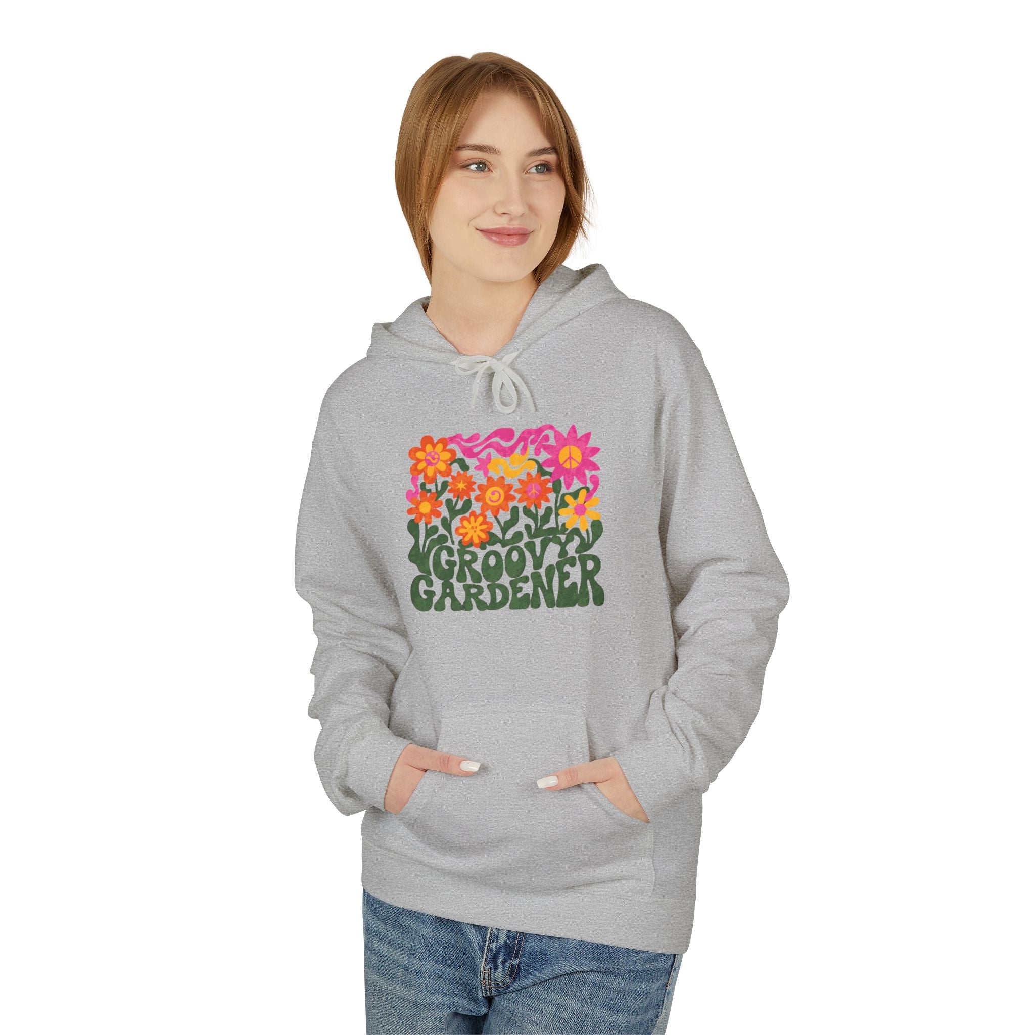 Gardener Hoodie – Retro Floral “Groovy Gardener” Pullover