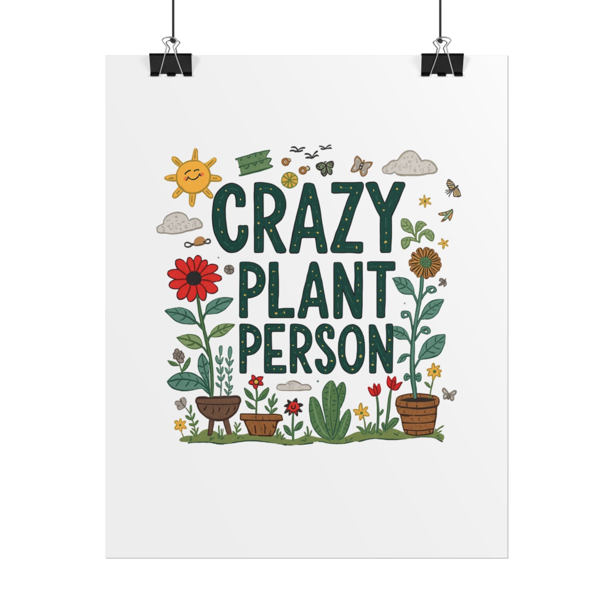 Crazy Plant Person Poster