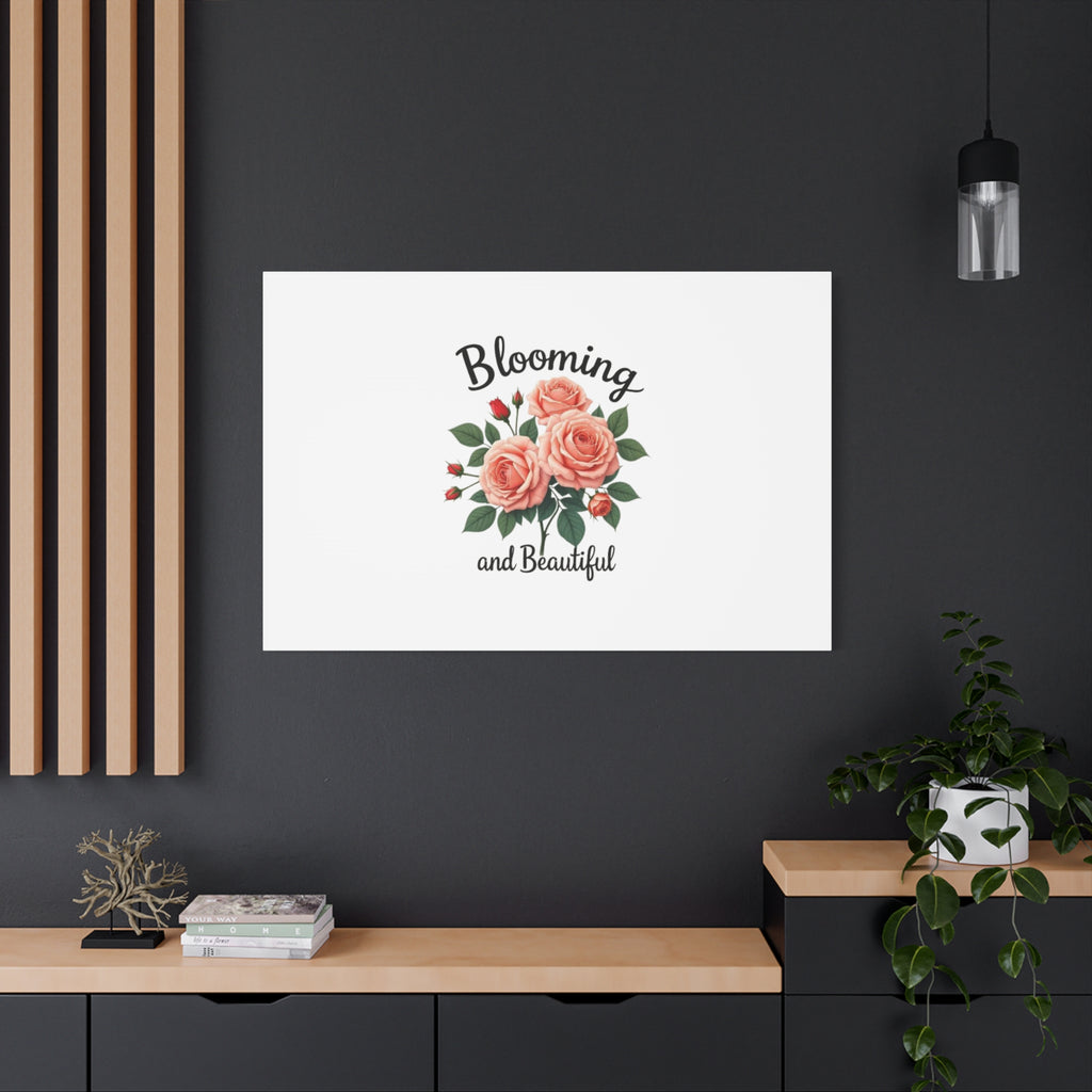 Blooming and Beautiful Rose Bouquet Canvas Wall Art