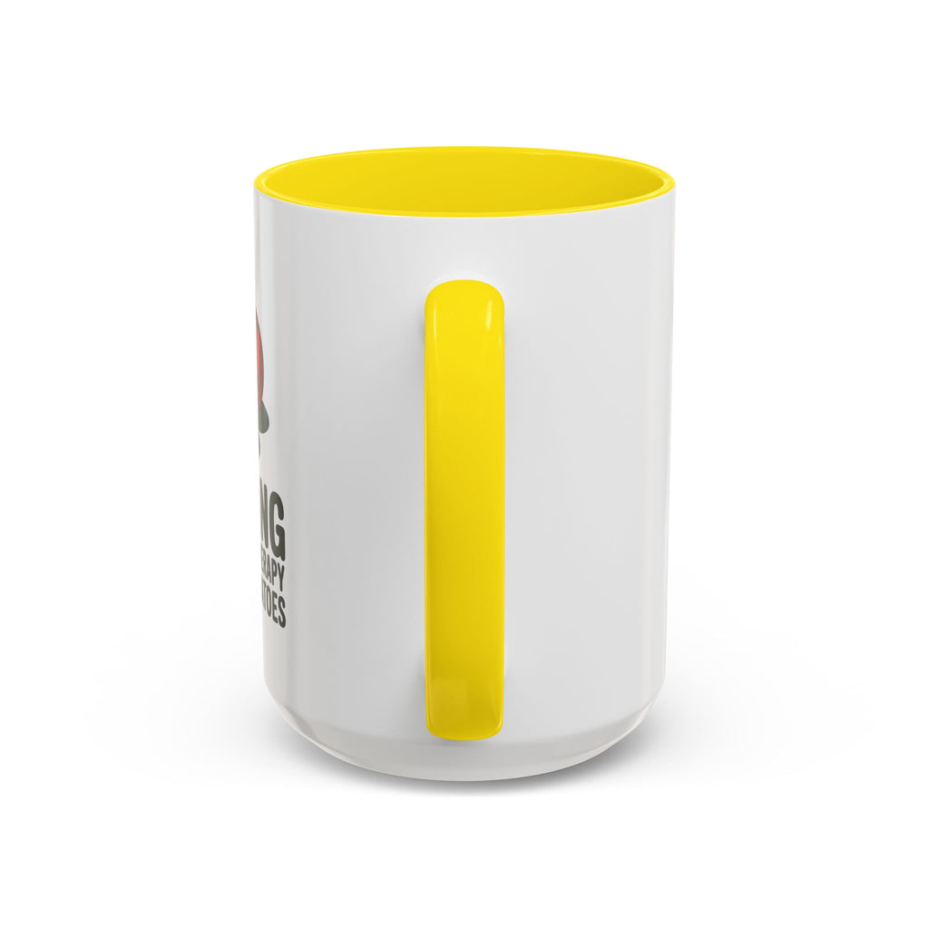 Gardening Coffee Mug – “Gardening Is Cheaper Than Therapy and You Get Tomatoes” Accent Mug