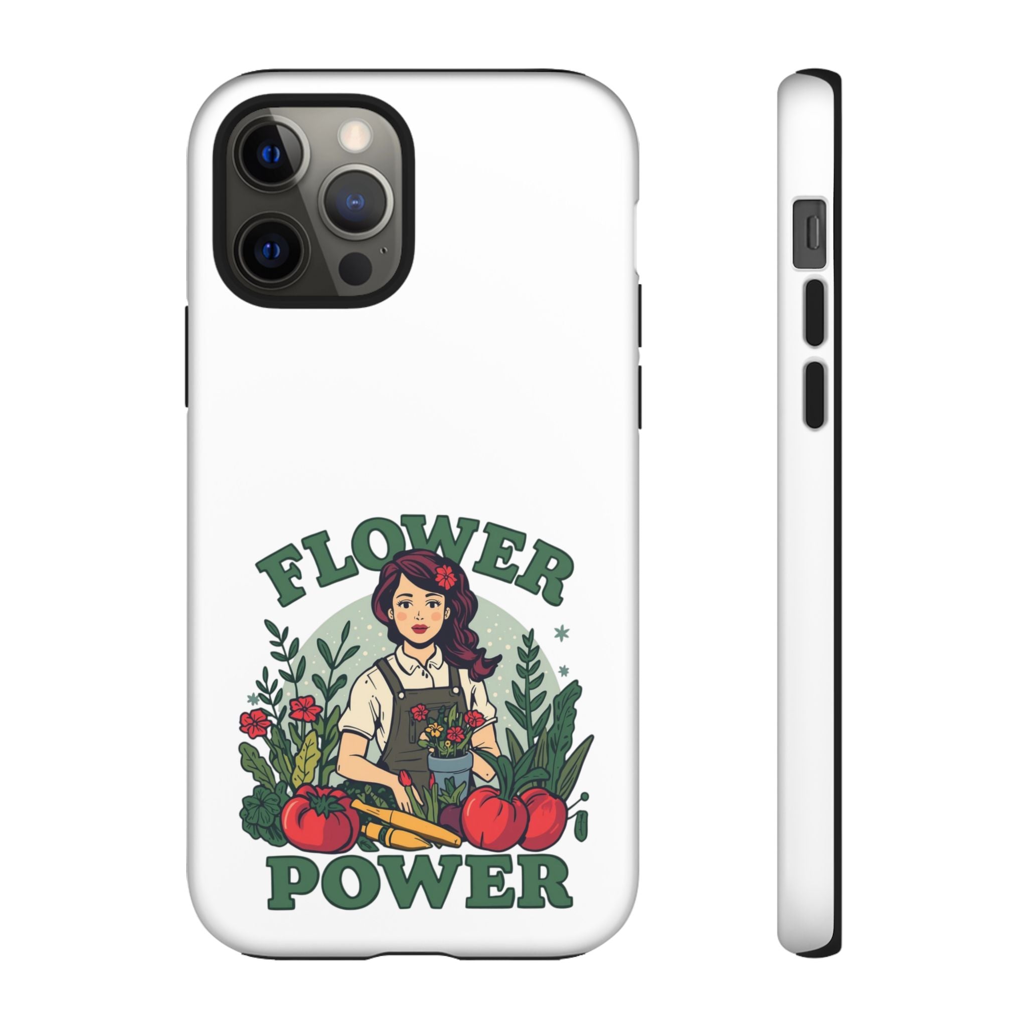 Phone Case - 'Flower Power' Retro Gardener Floral Protective Case