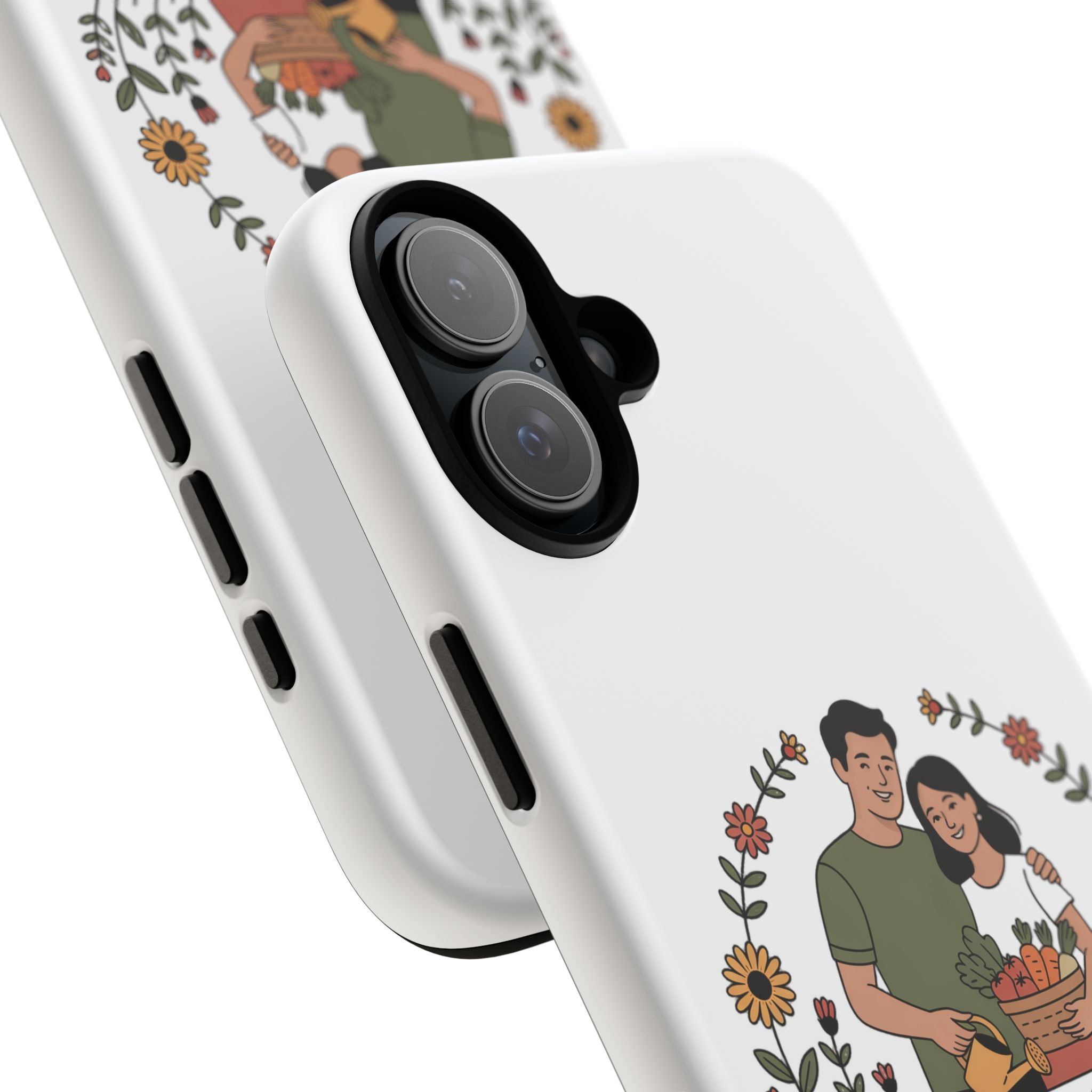 Gardening Love Phone Case — Floral Couple Protective Phone Cover