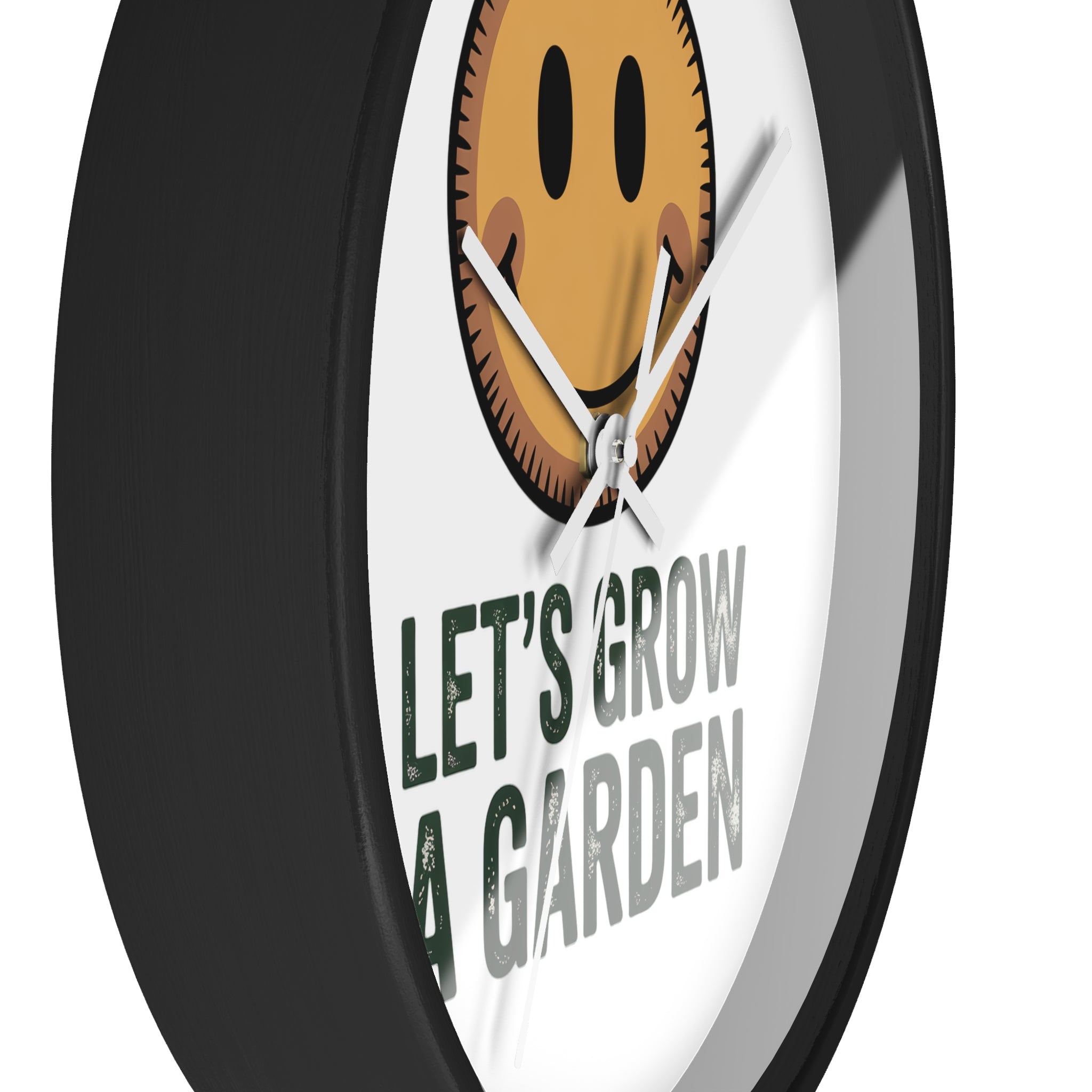 Garden Smile Wall Clock – "Let's Grow a Garden" Decorative Clock for Gardeners