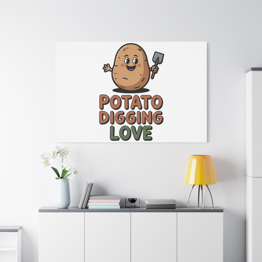 Potato Digging Love Canvas Print