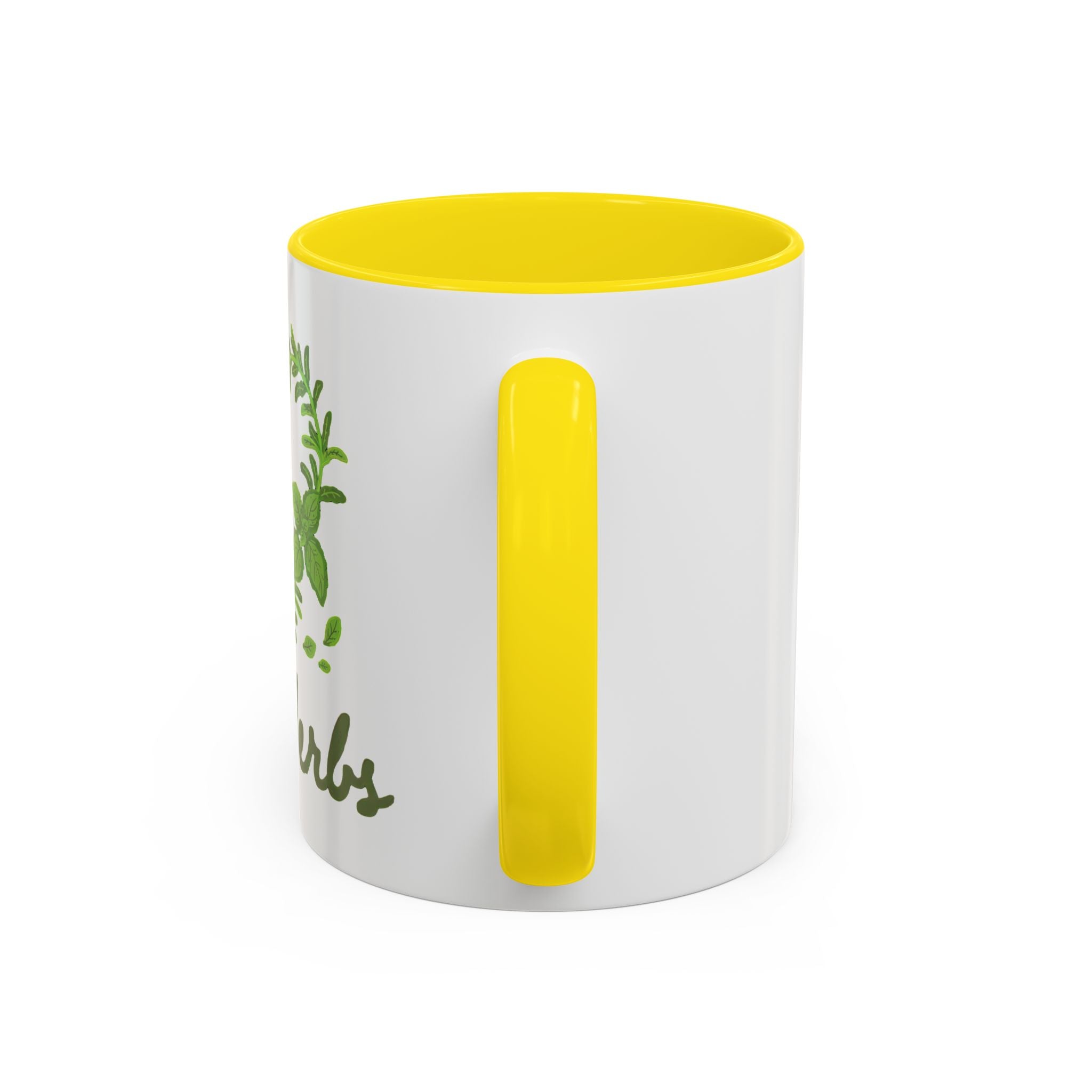 Herb Heart Accent Coffee Mug – “Love Herbs” Botanical Tea & Coffee Cup
