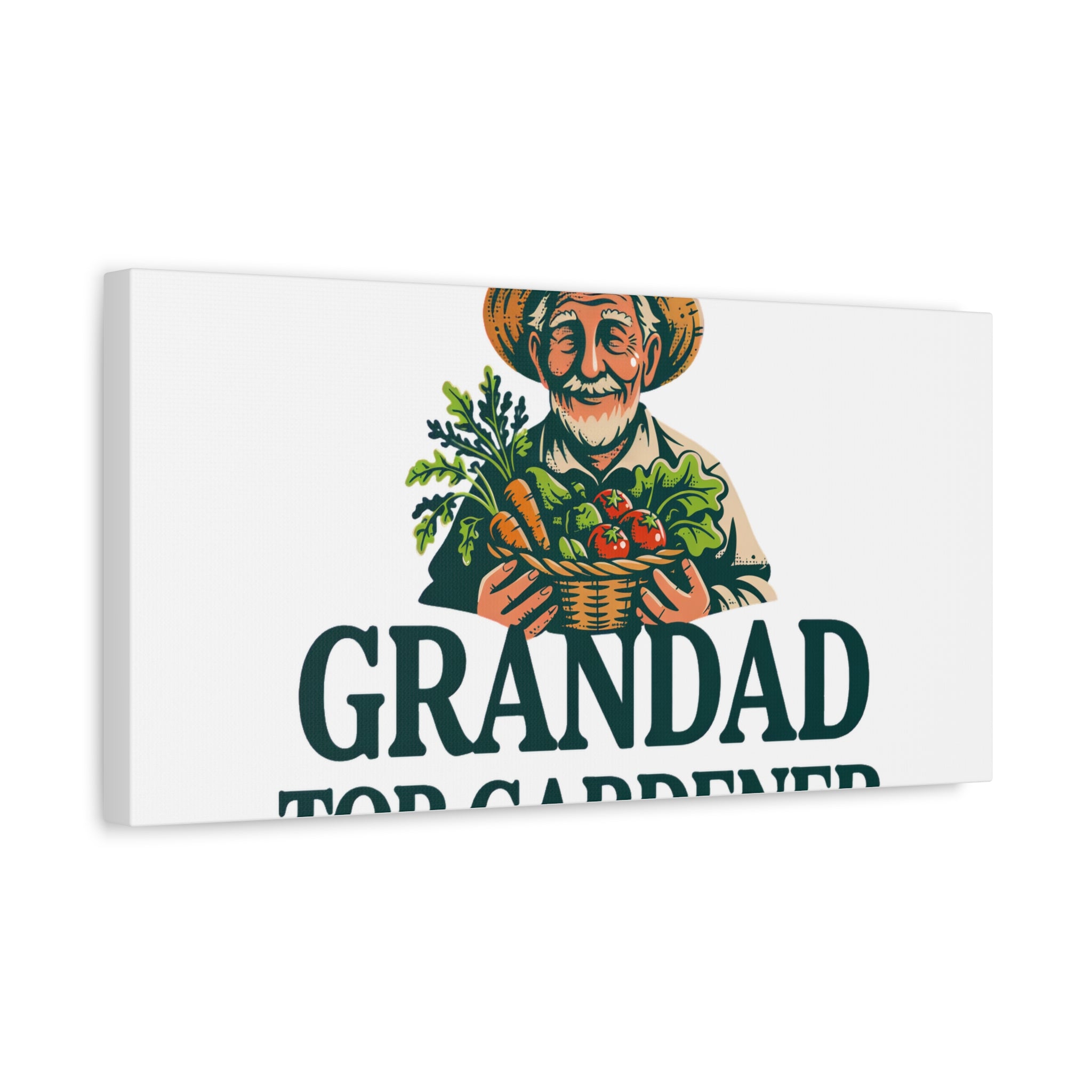 Grandad Top Gardener Canvas – Stretched Matte Wall Art