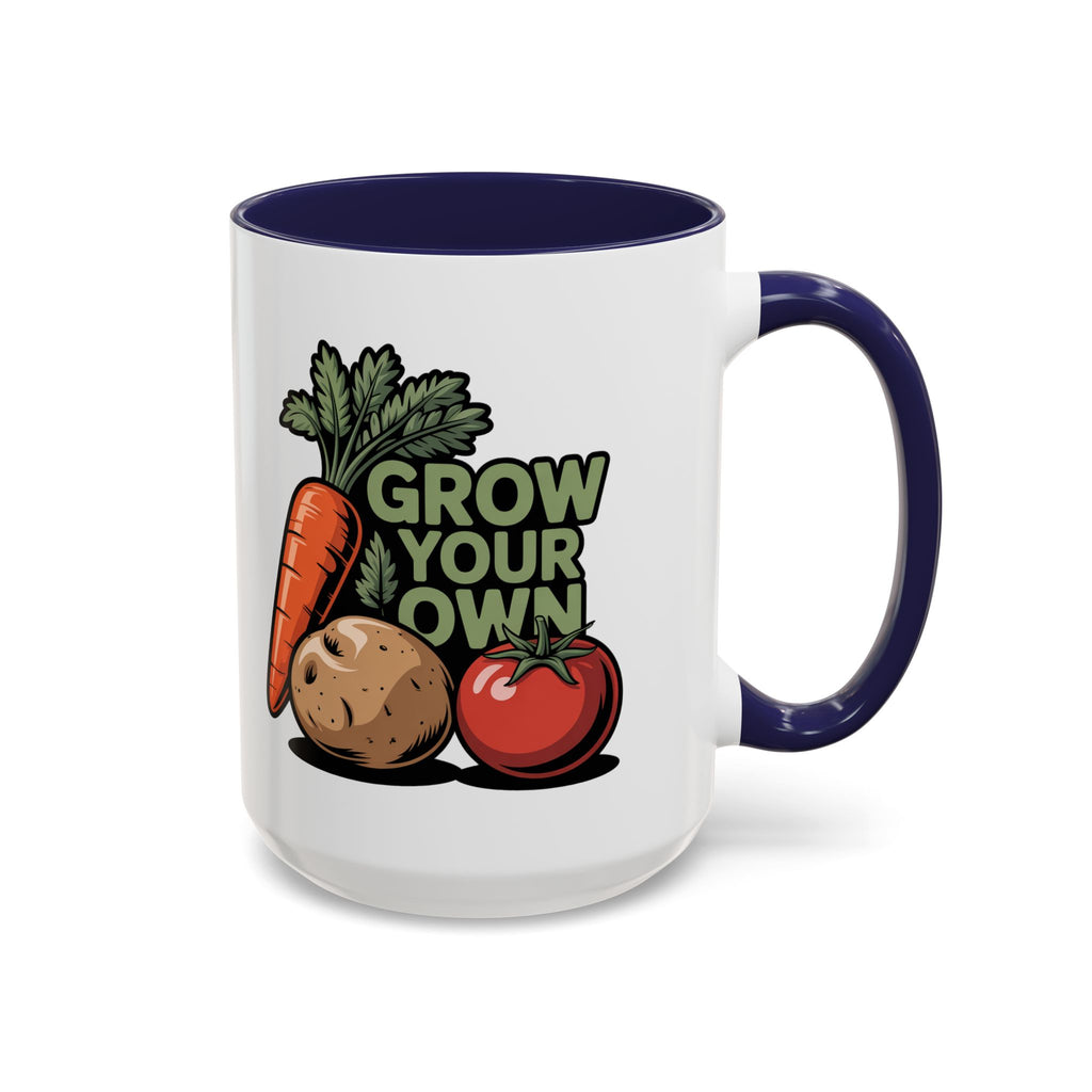 Grow Your Own Coffee Mug — Gardening Veggie Design (11/15oz Accent)