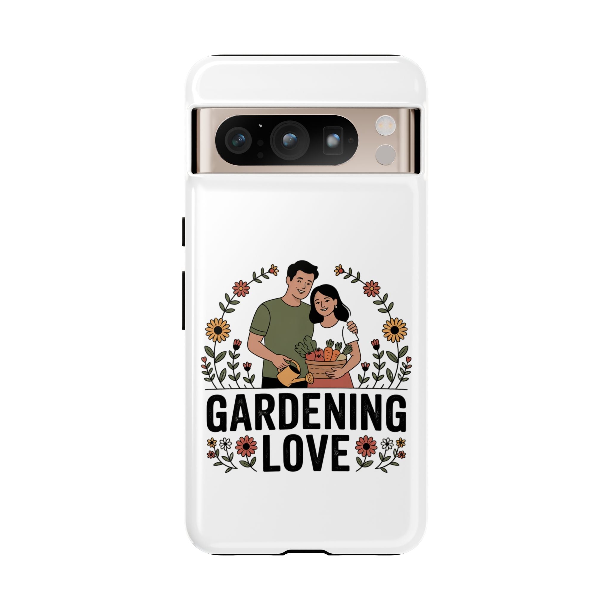 Gardening Love Phone Case — Floral Couple Protective Phone Cover