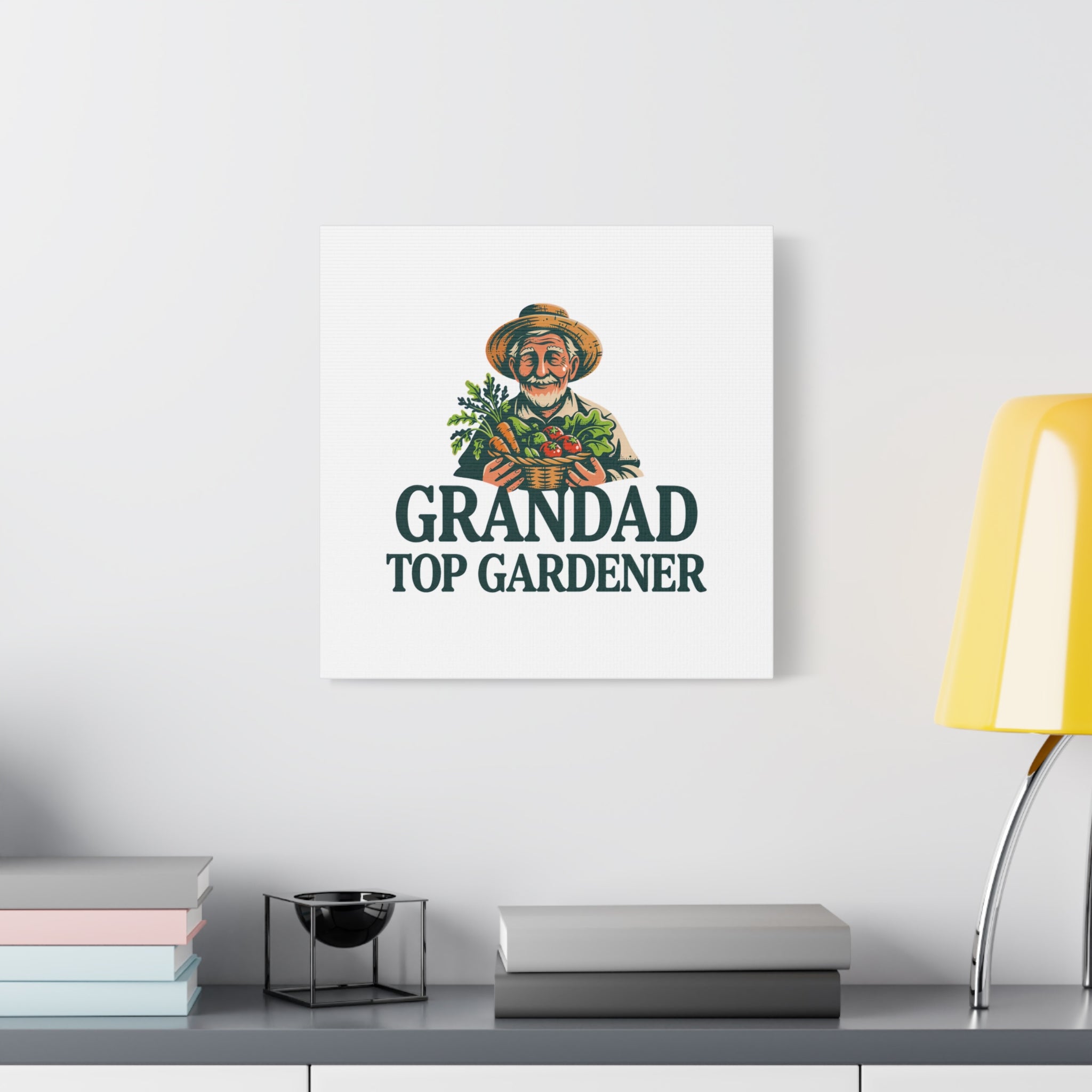 Grandad Top Gardener Canvas – Stretched Matte Wall Art