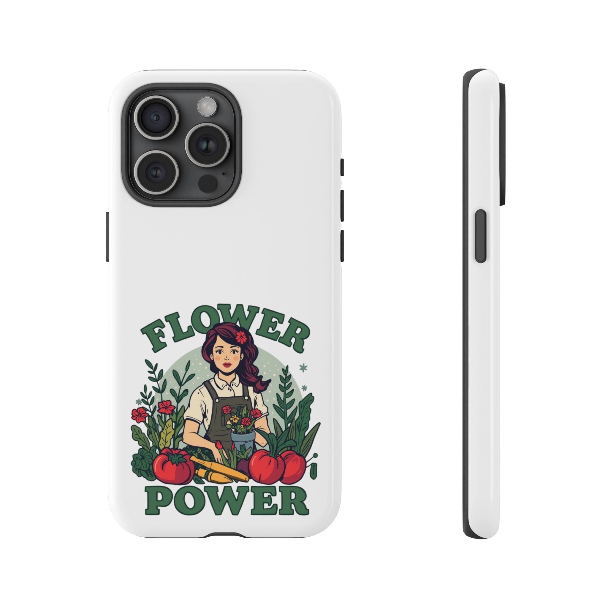 Phone Case - 'Flower Power' Retro Gardener Floral Protective Case