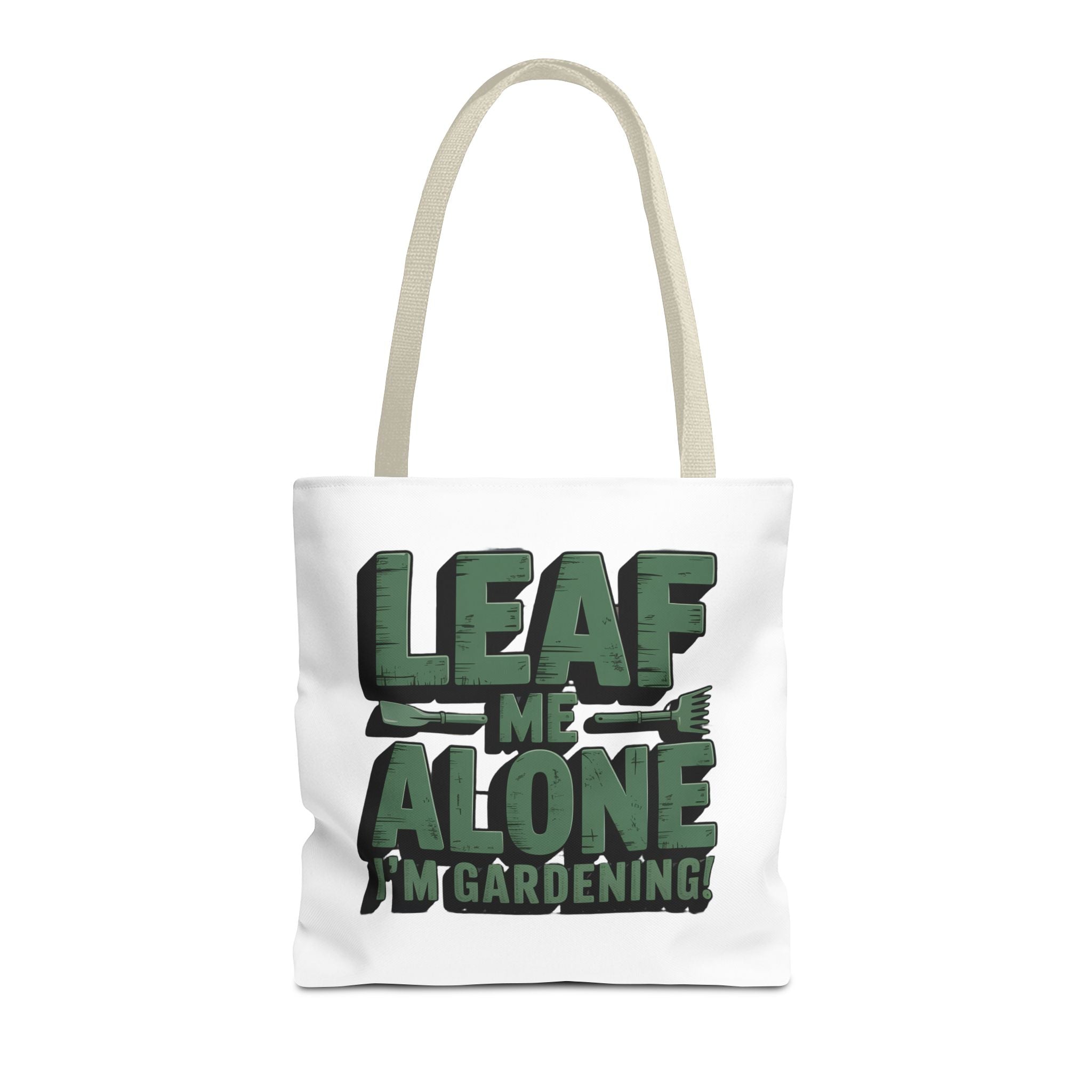 Gardening Tote Bag — "Leaf Me Alone I'm Gardening" Funny Plant Lover Tote