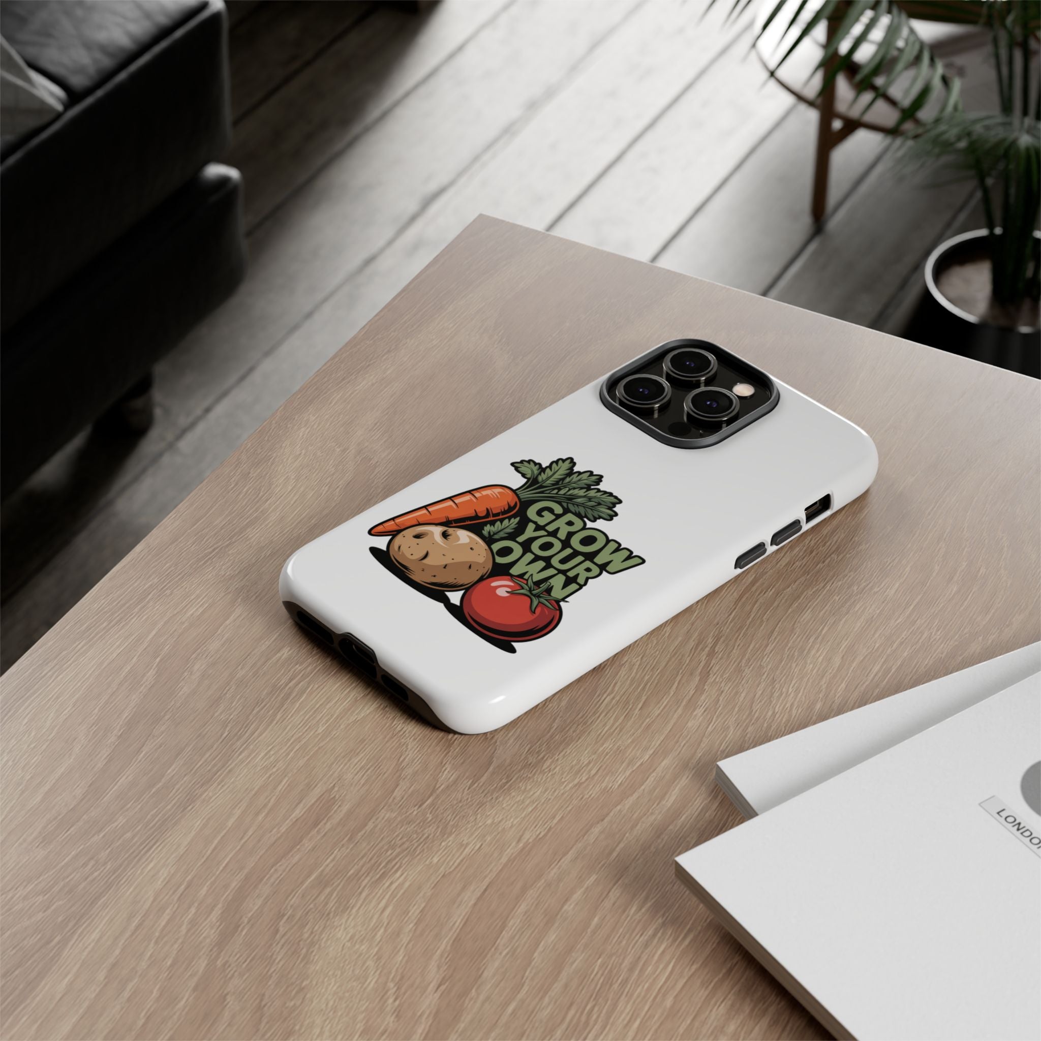 Grow Your Own Vegetables Phone Case — Gardening Carrot Potato Tomato Design