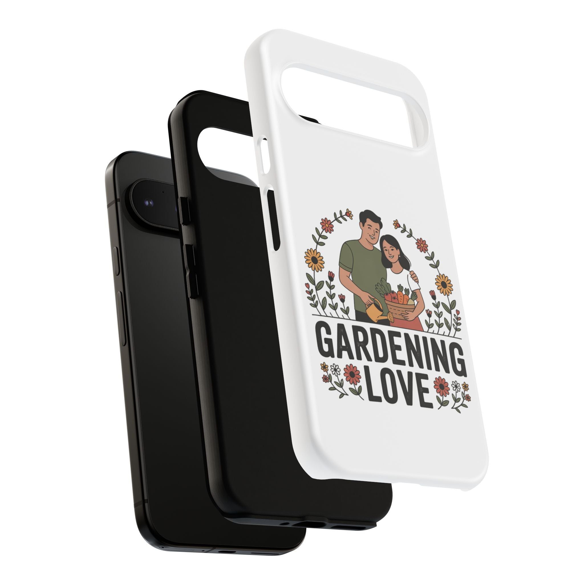 Gardening Love Phone Case — Floral Couple Protective Phone Cover
