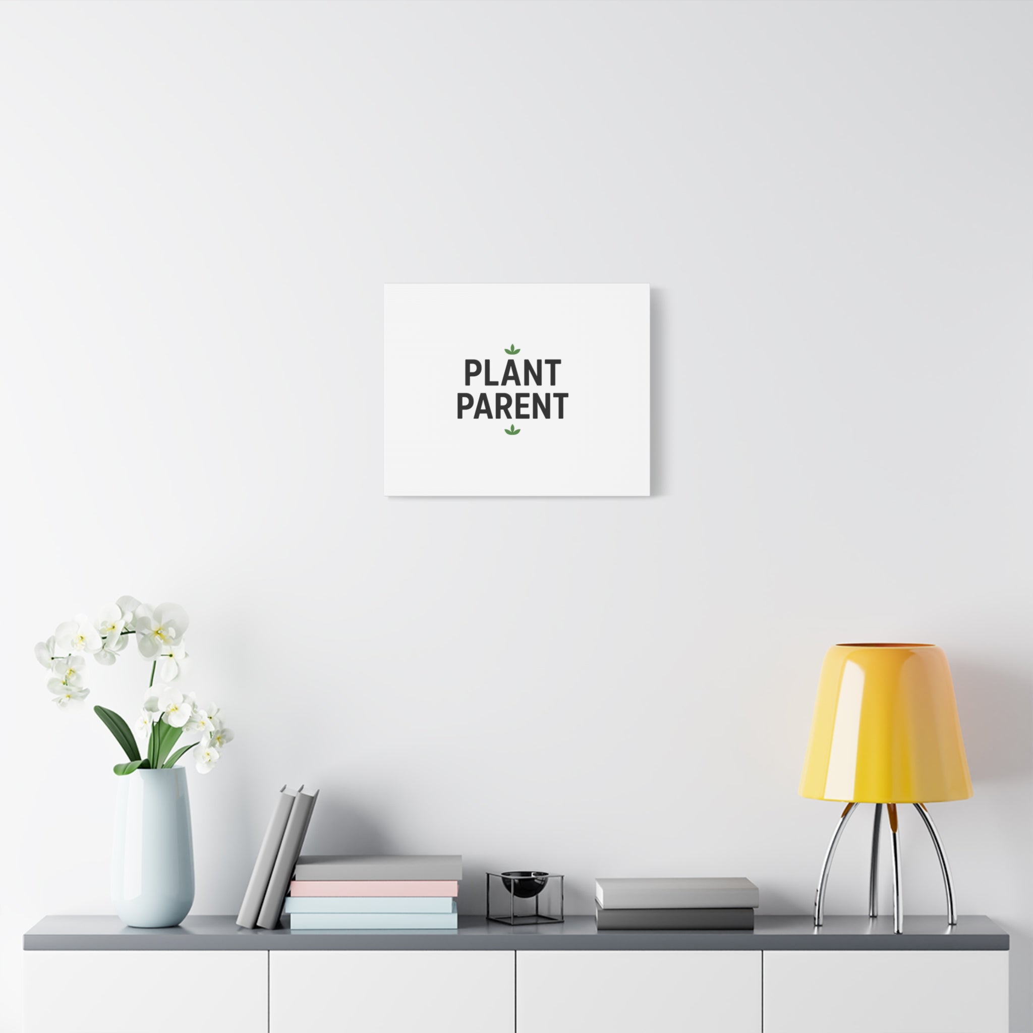Plant Parent Canvas Wall Art — Minimalist Botanical Typography Print