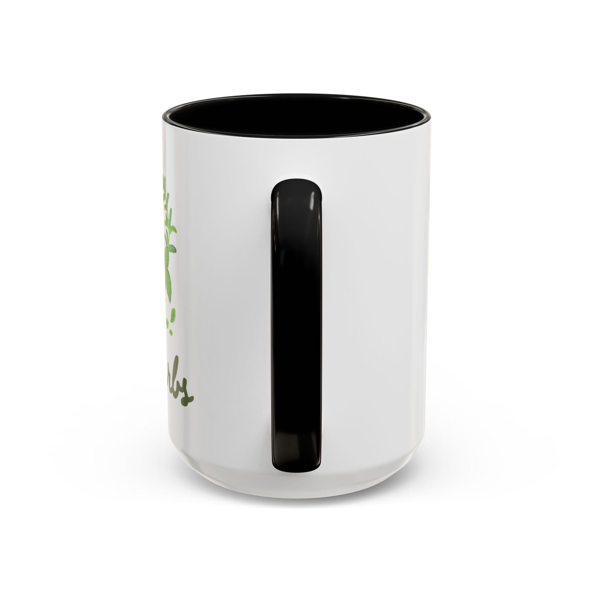 Herb Heart Accent Coffee Mug – “Love Herbs” Botanical Tea & Coffee Cup