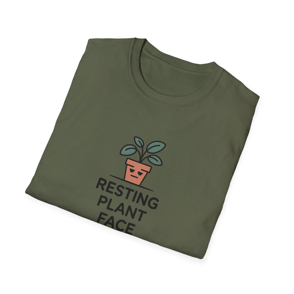 Resting Plant Face T-Shirt — Cute Plant Lover Graphic Tee