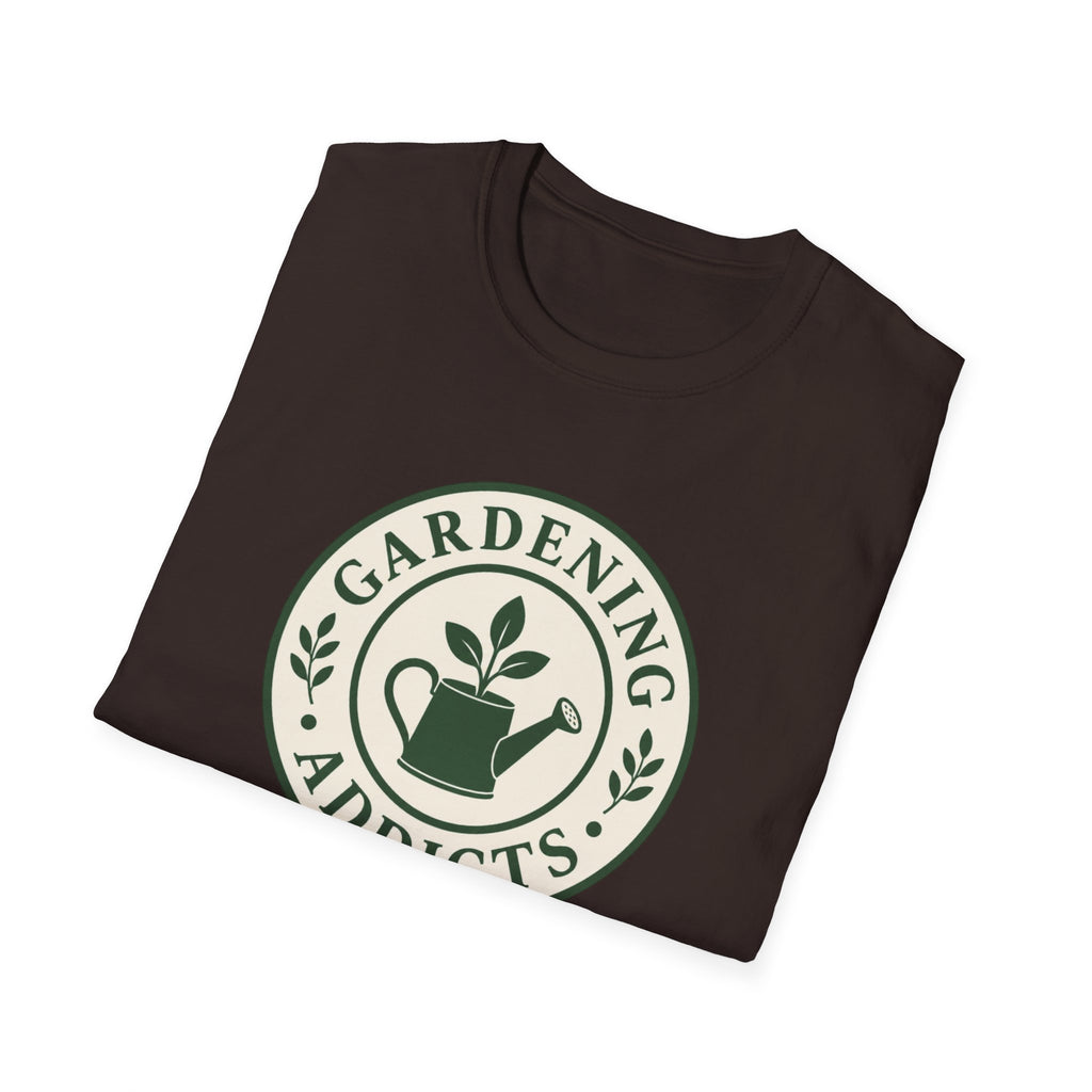 Gardening Addicts T-Shirt — Vintage Watering Can Plant Logo