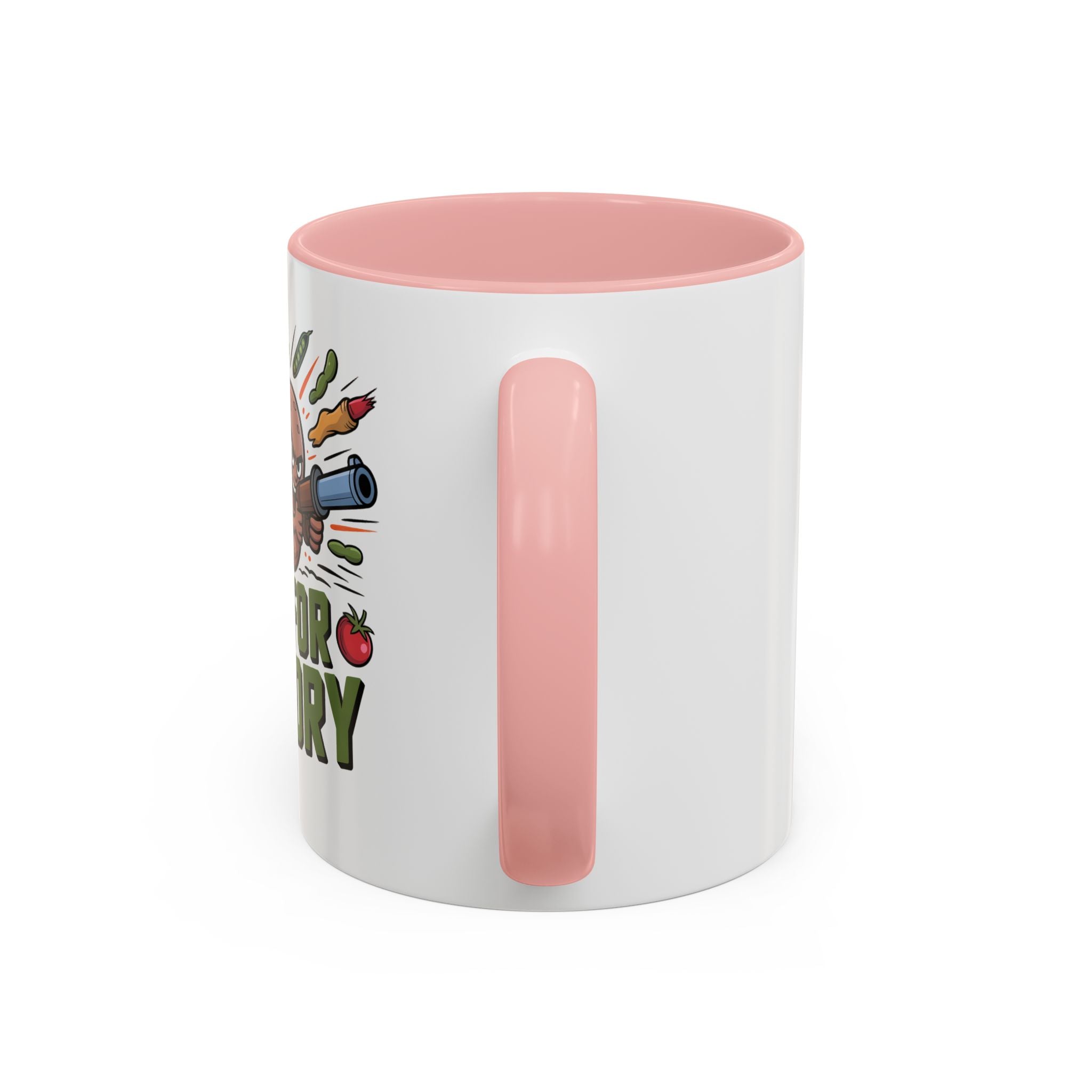 Dig For Victory Coffee Mug — Garden Veggie Cartoon Accent Mug (11/15oz)