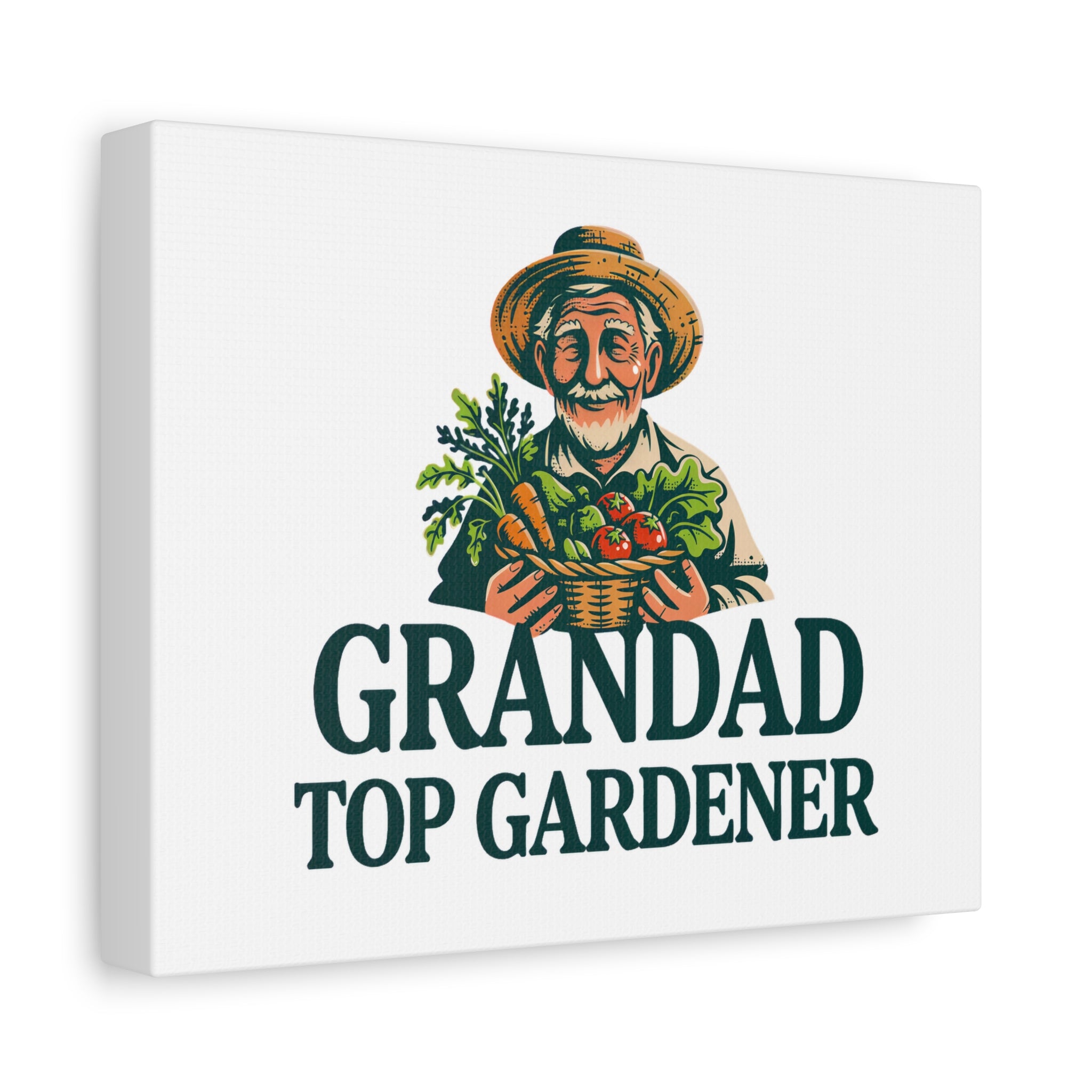Grandad Top Gardener Canvas – Stretched Matte Wall Art
