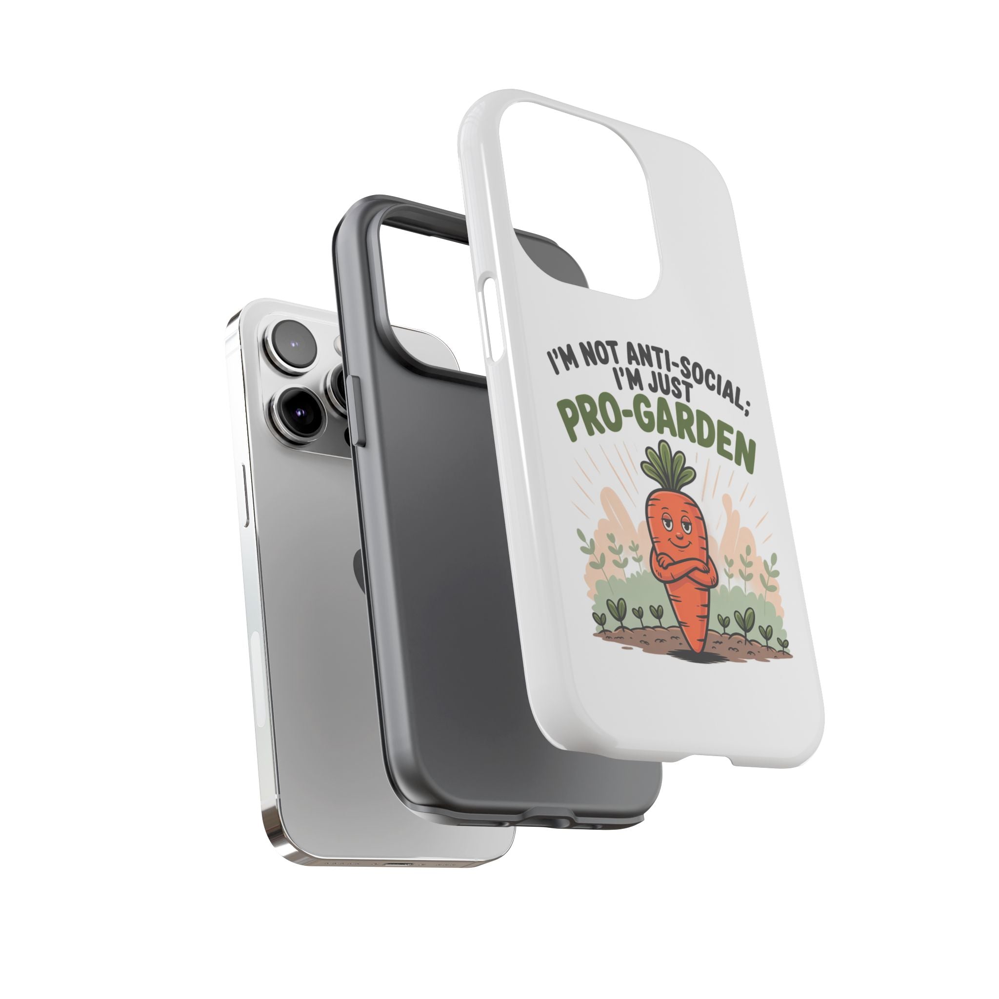 Pro-Garden Carrot Phone Case — “I’m Not Anti-Social, I’m Just Pro-Garden”
