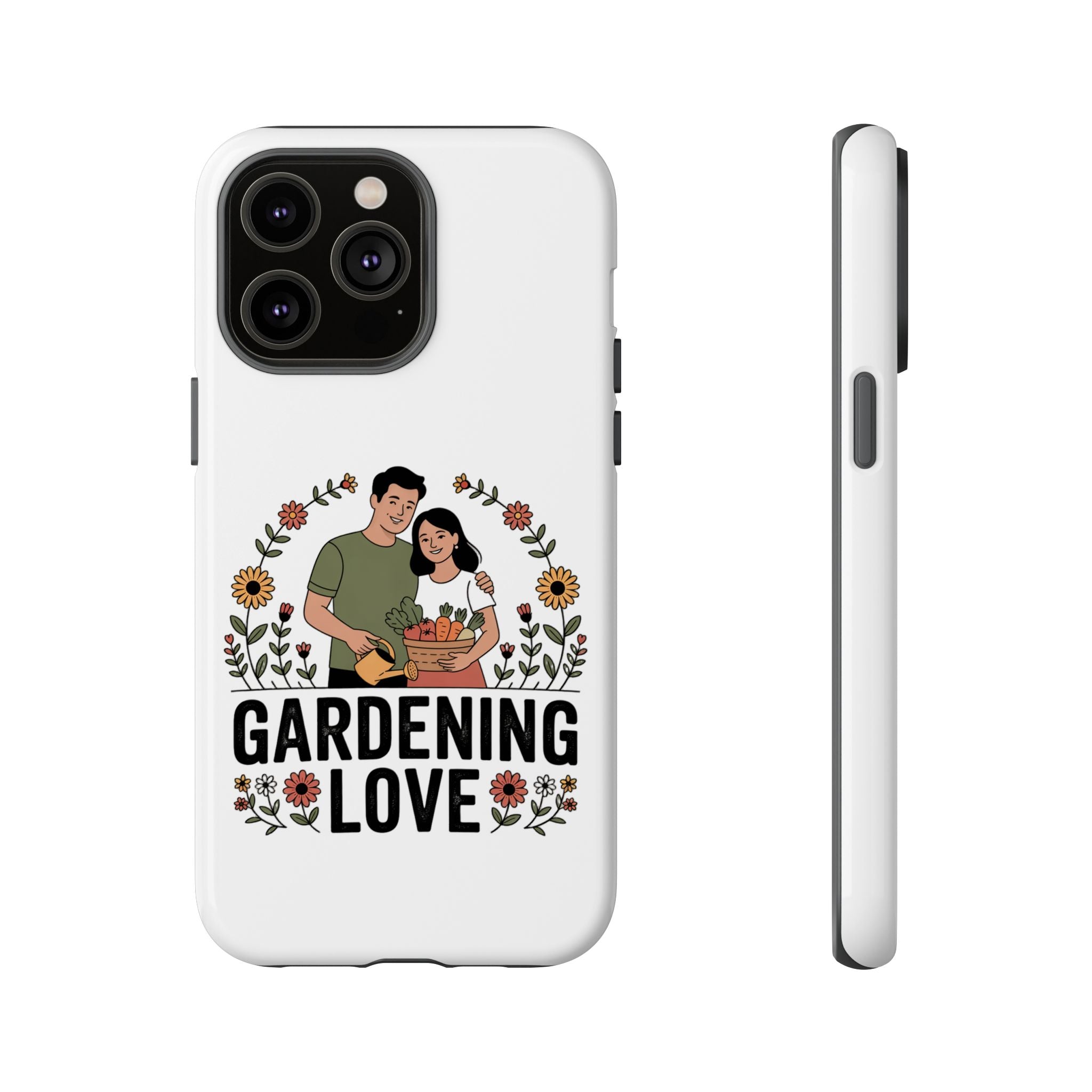 Gardening Love Phone Case — Floral Couple Protective Phone Cover