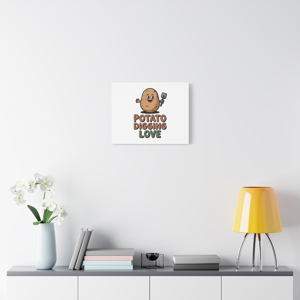 Potato Digging Love Canvas Print