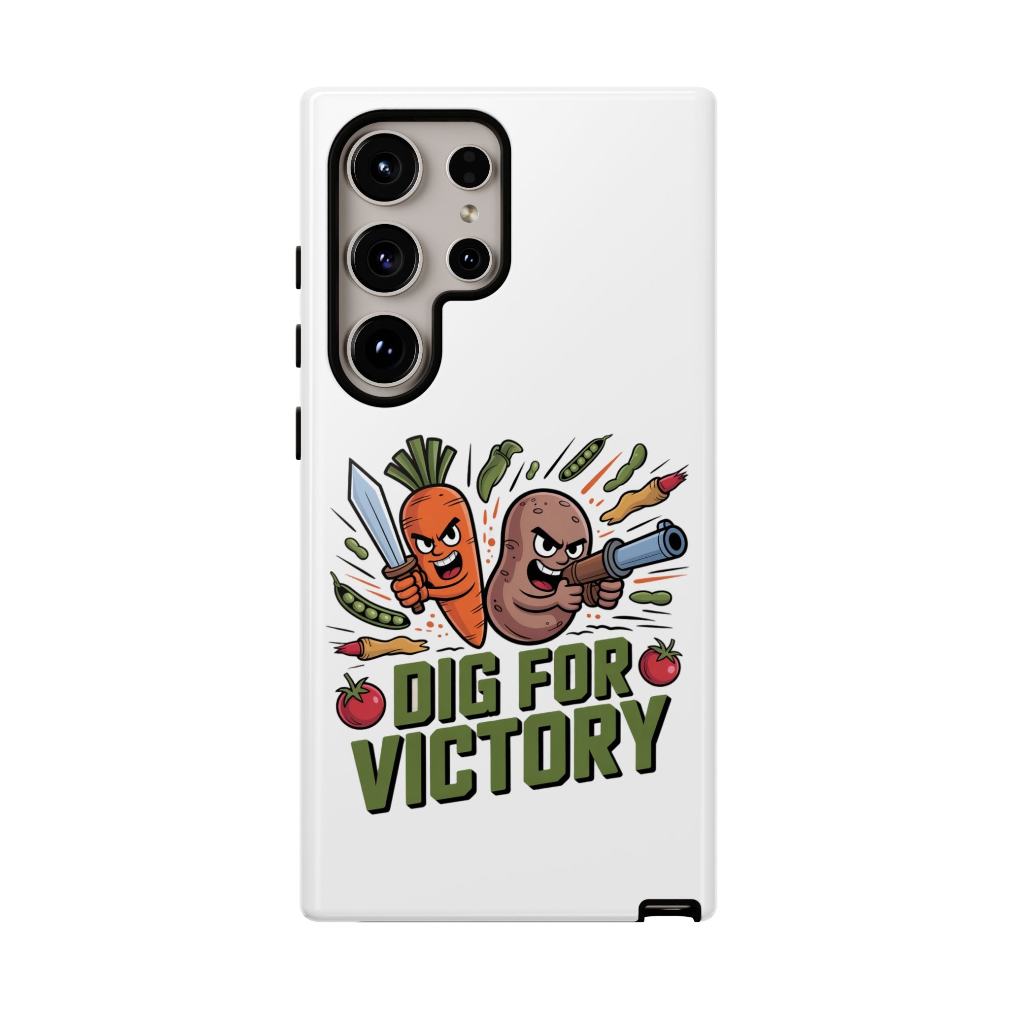 Phone Case — 'Dig For Victory' Veggie Combat Garden Design
