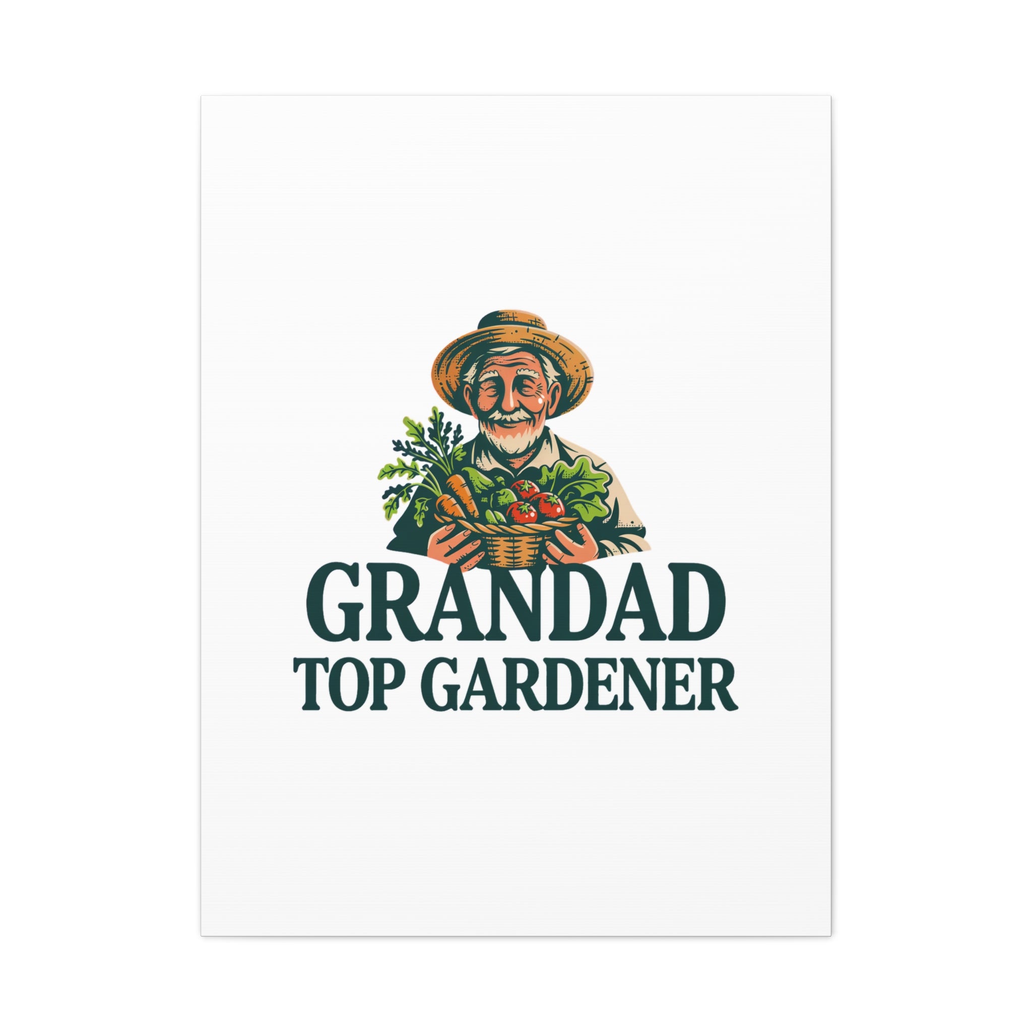 Grandad Top Gardener Canvas – Stretched Matte Wall Art